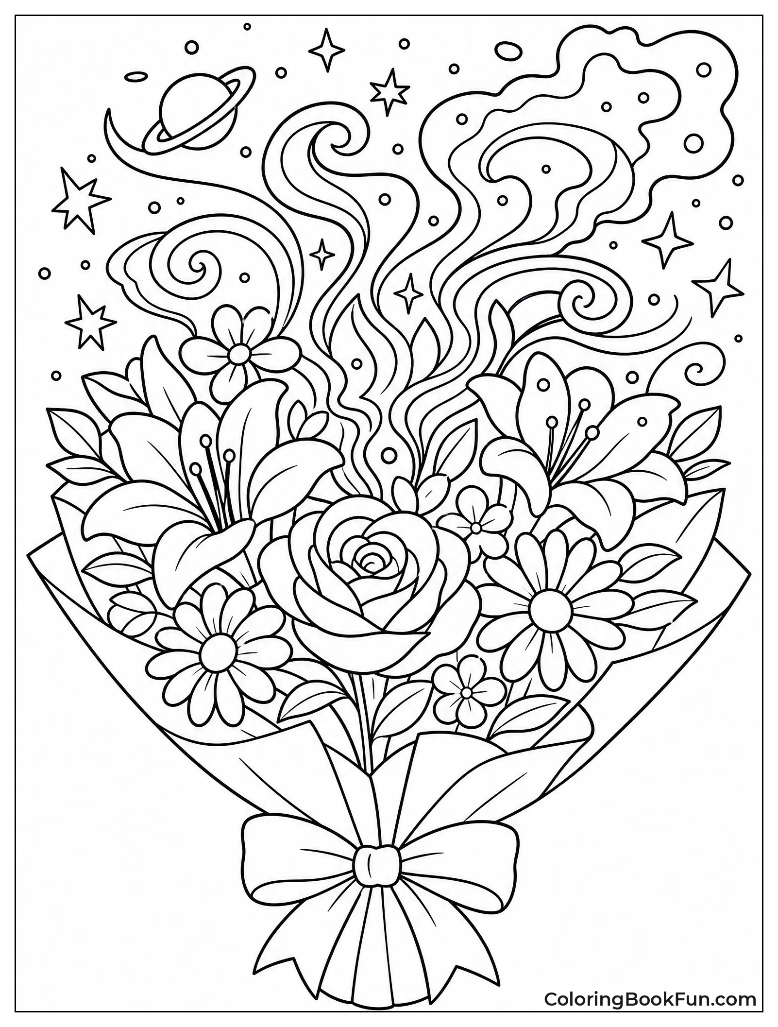 Roses with Swirling Nebula Petals