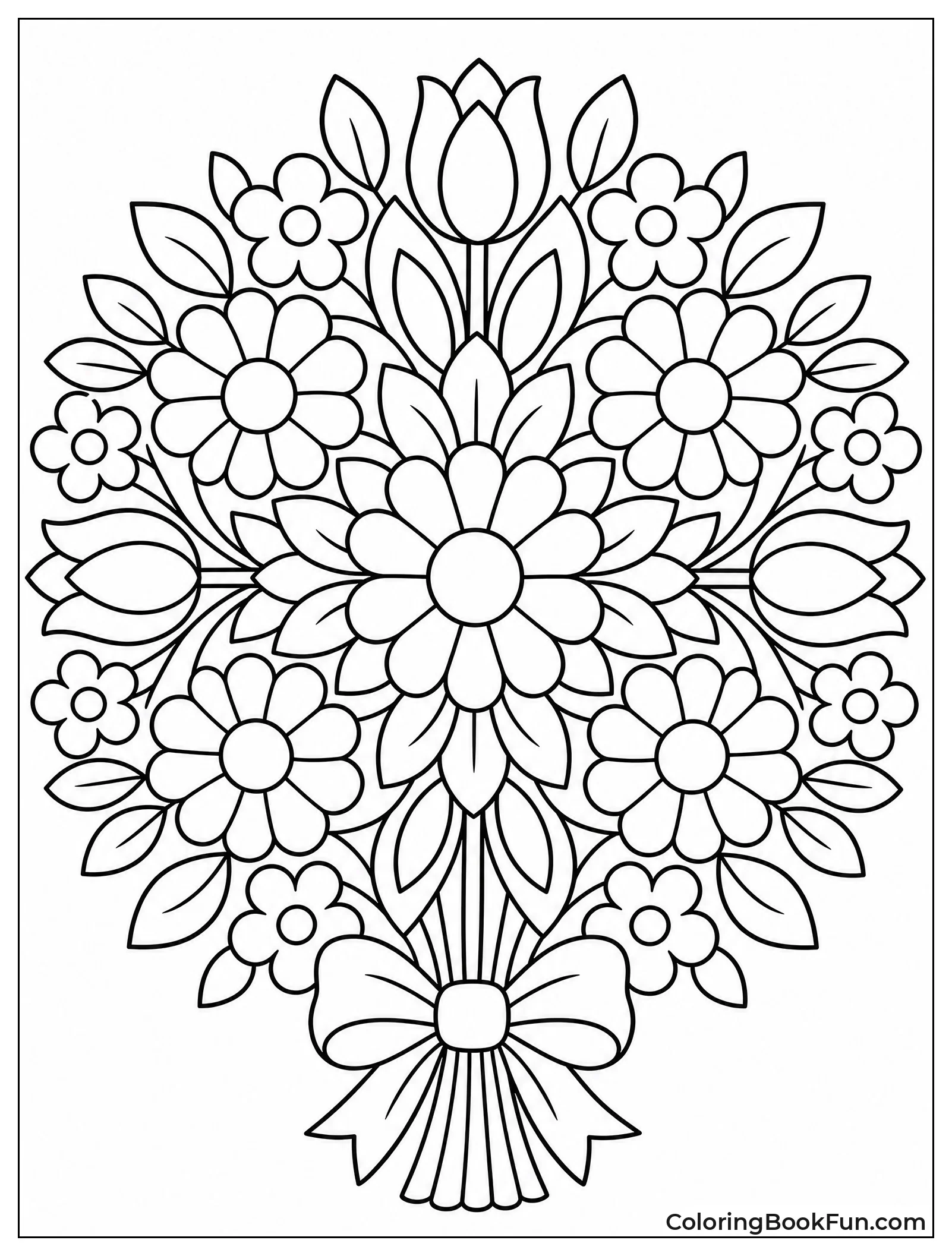 Symmetrical Floral Mandala Design