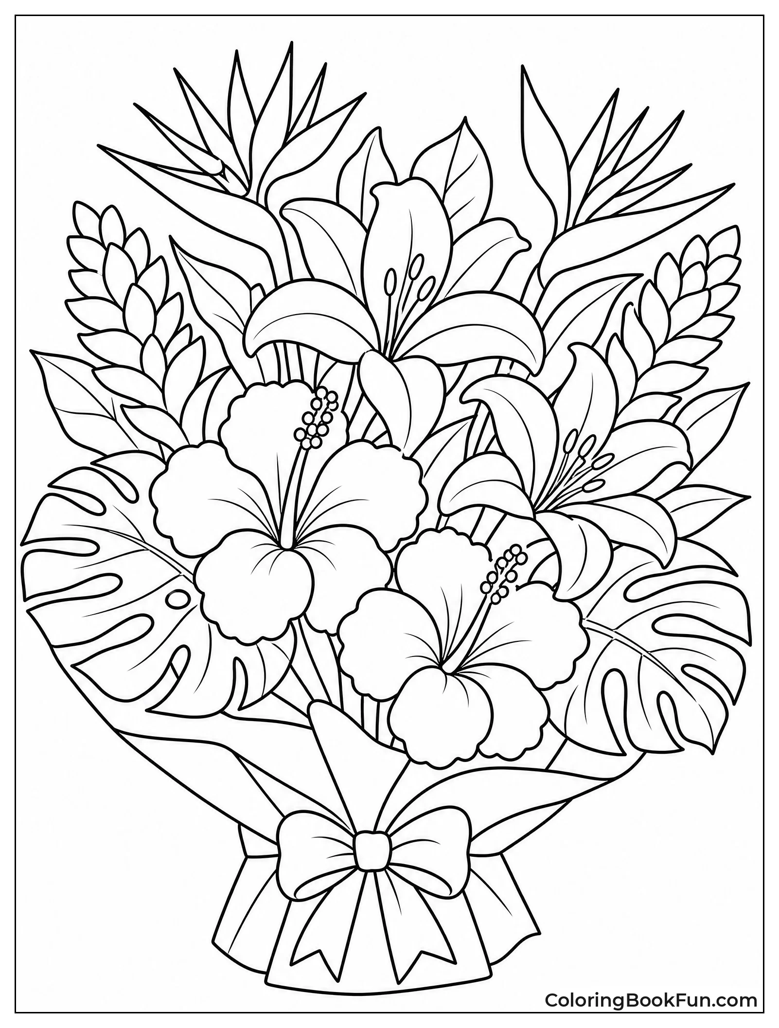 Tropical Hibiscus and Lily Mix