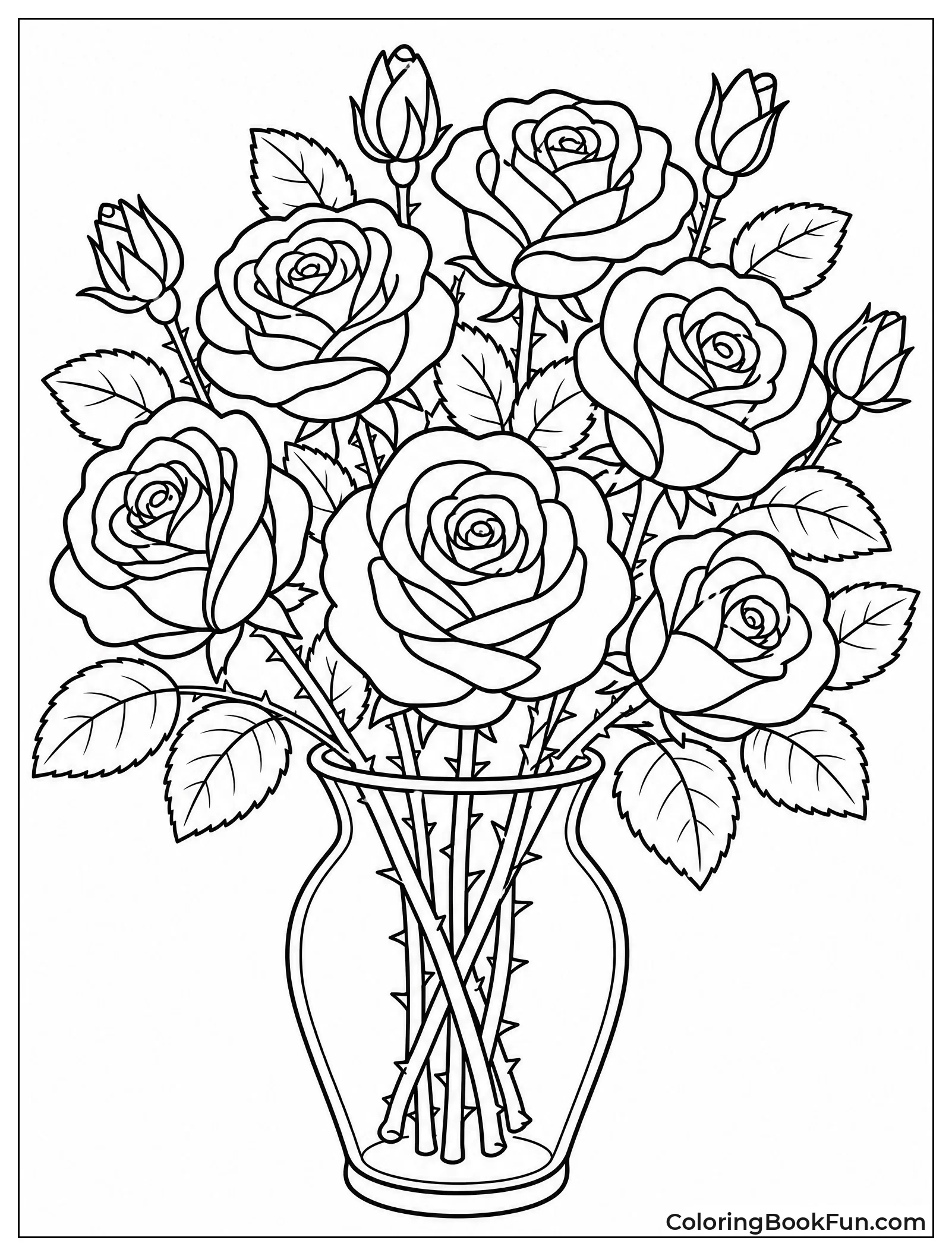 Elegant Roses in Classic Vase
