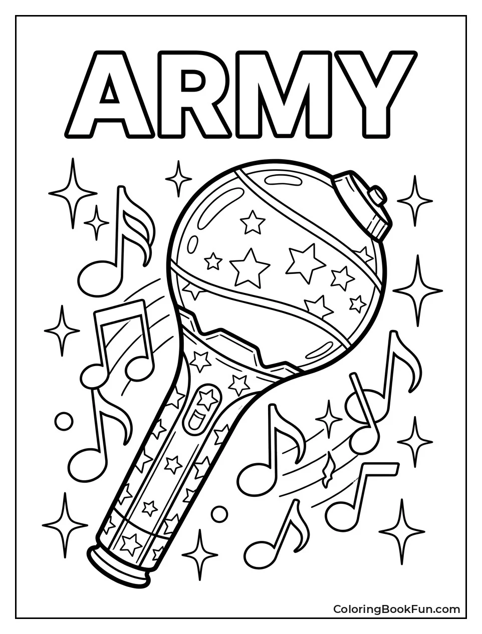Lightstick Surrounded by Sparkles