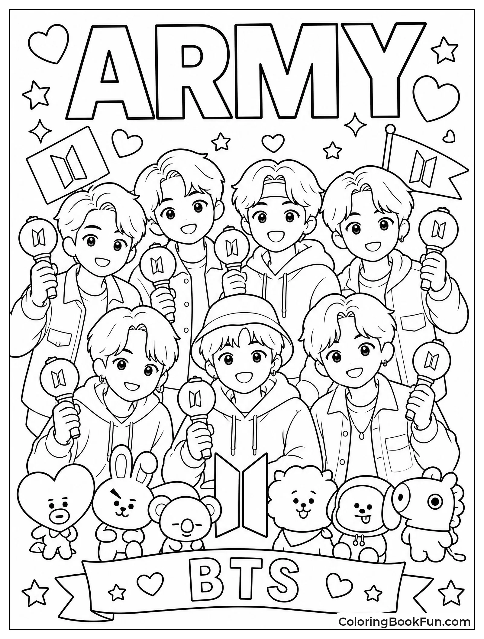 BTS Holding ARMY Lightsticks