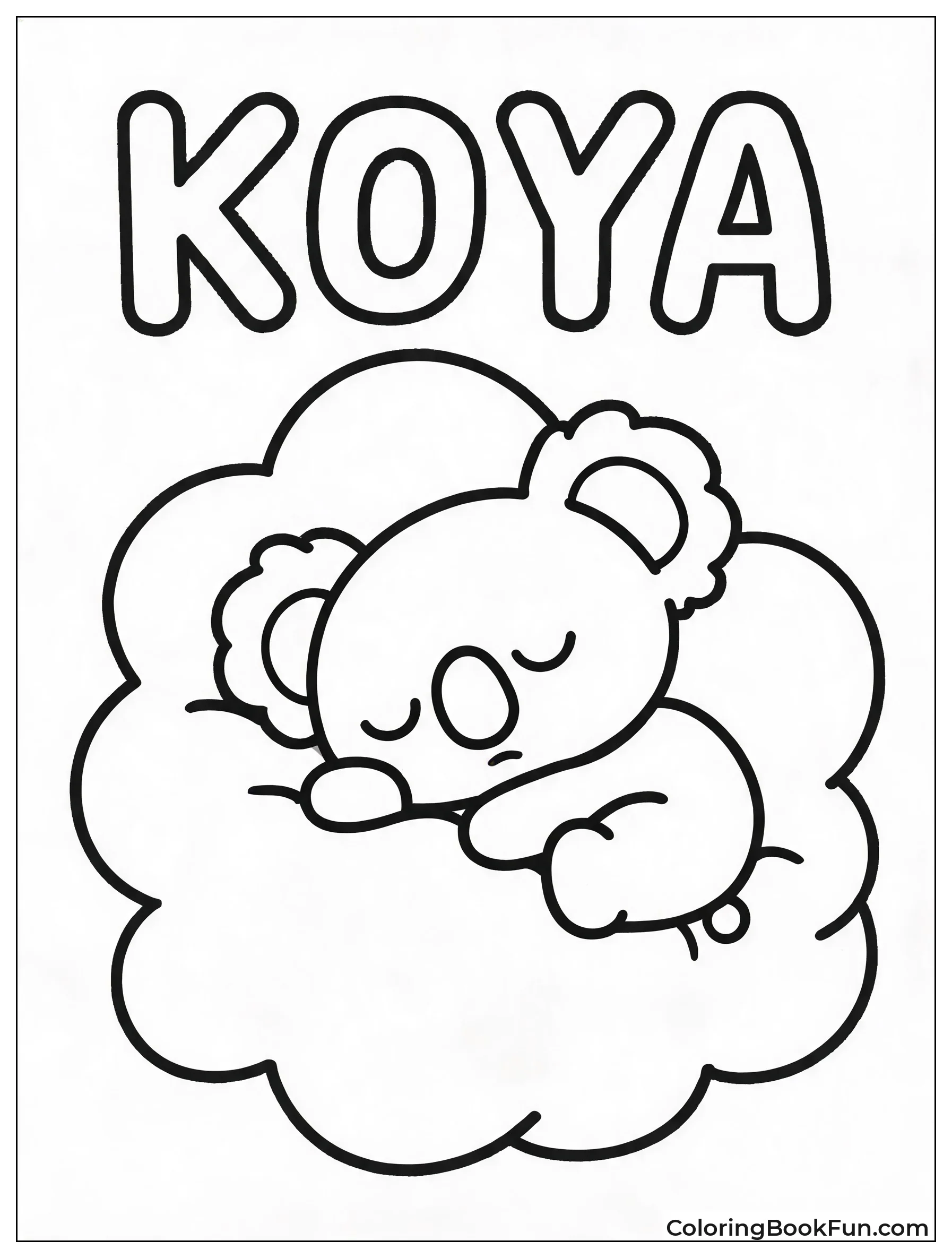 Koya Sleeping on Fluffy Cloud