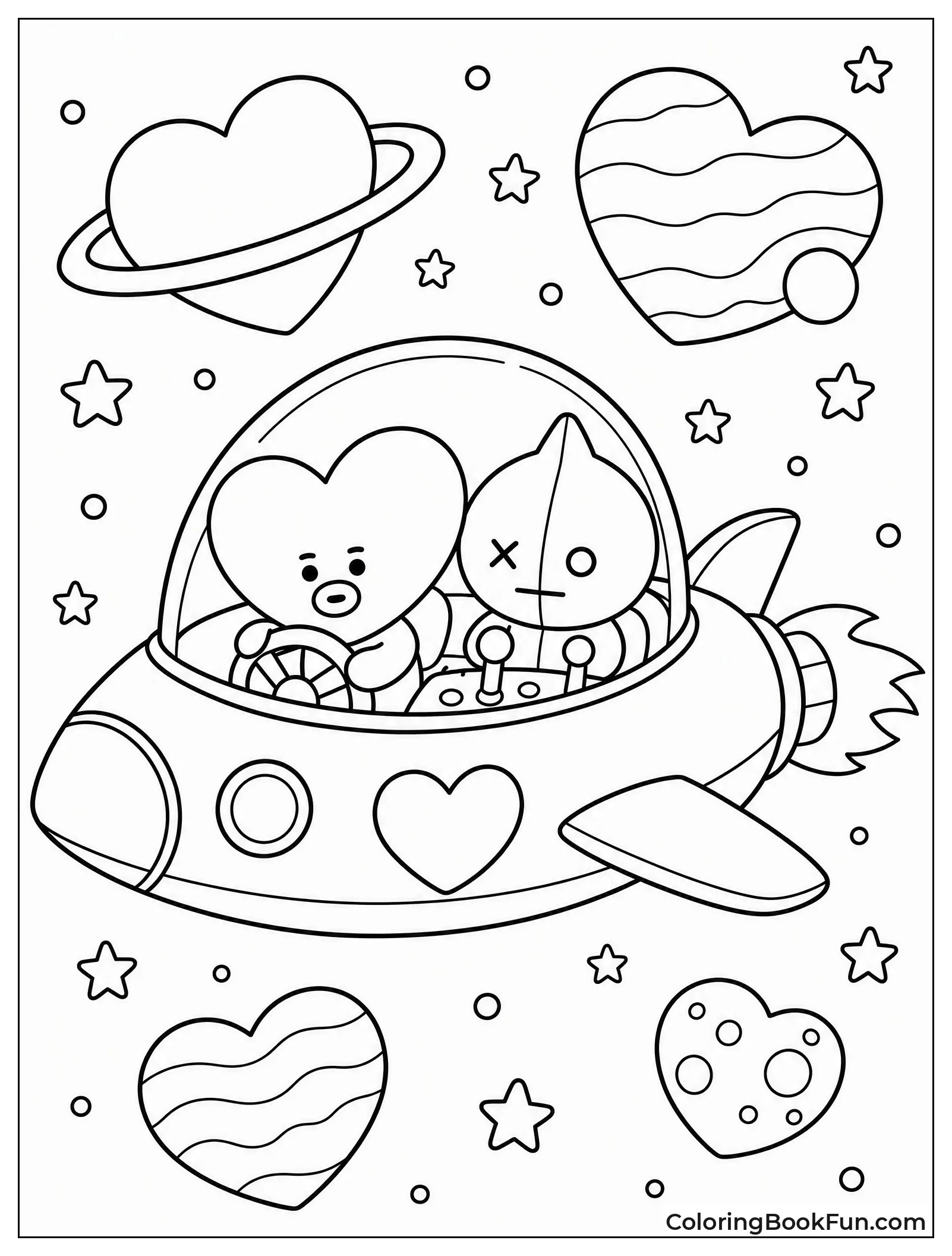 Tata Piloting Spaceship with Hearts