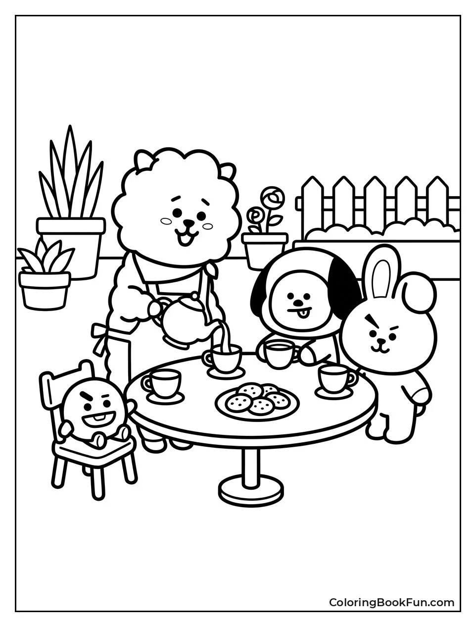 RJ Serving Tea and Cookies