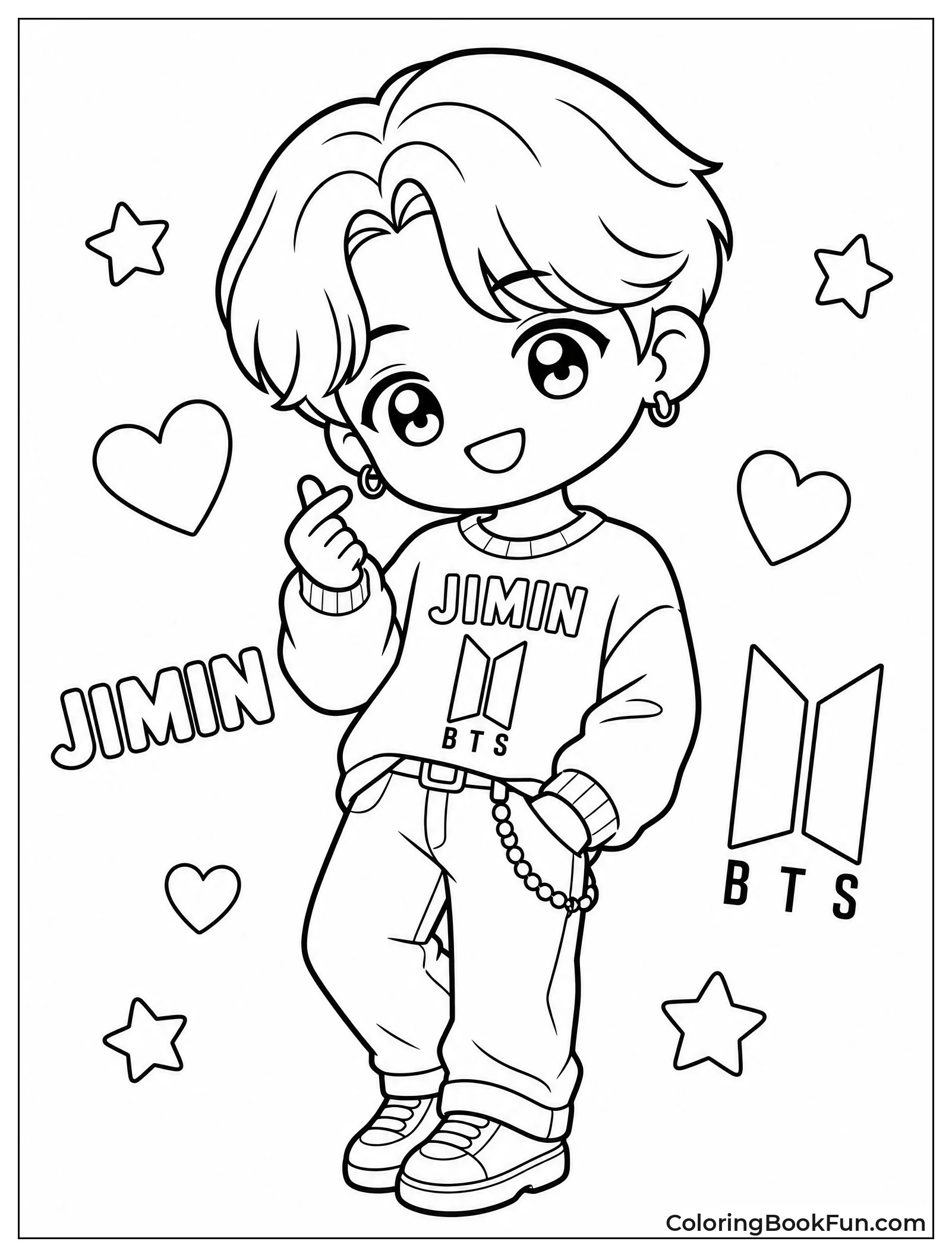 Chibi Jimin with Big Smile