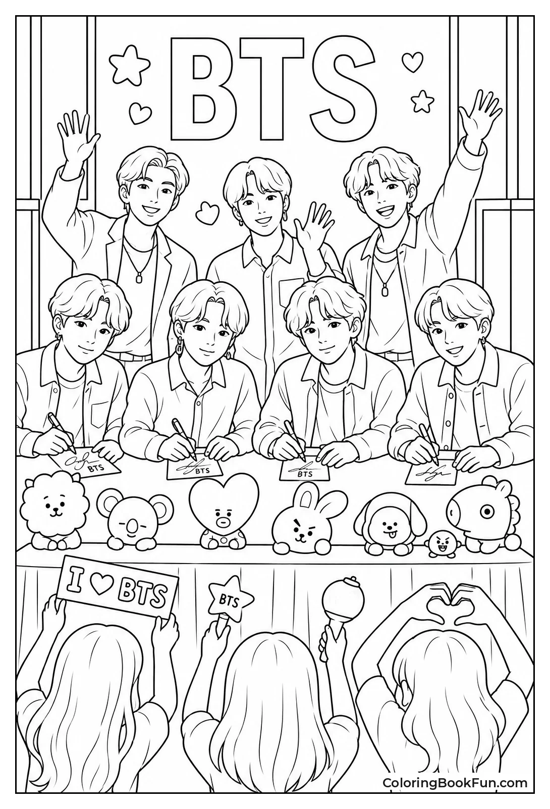 BTS Signing Autographs at Event