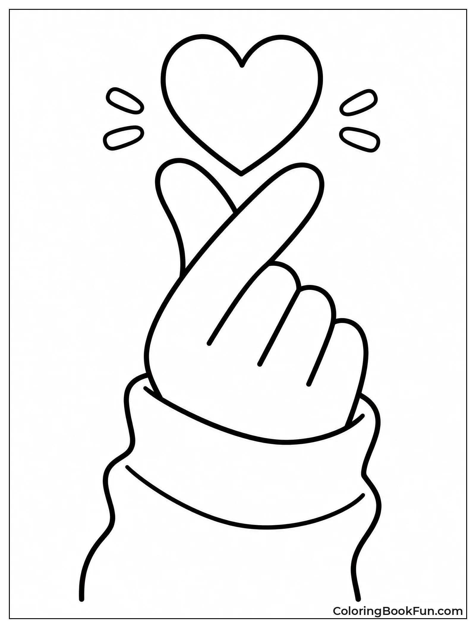 Fingers Making Mini Heart Shape