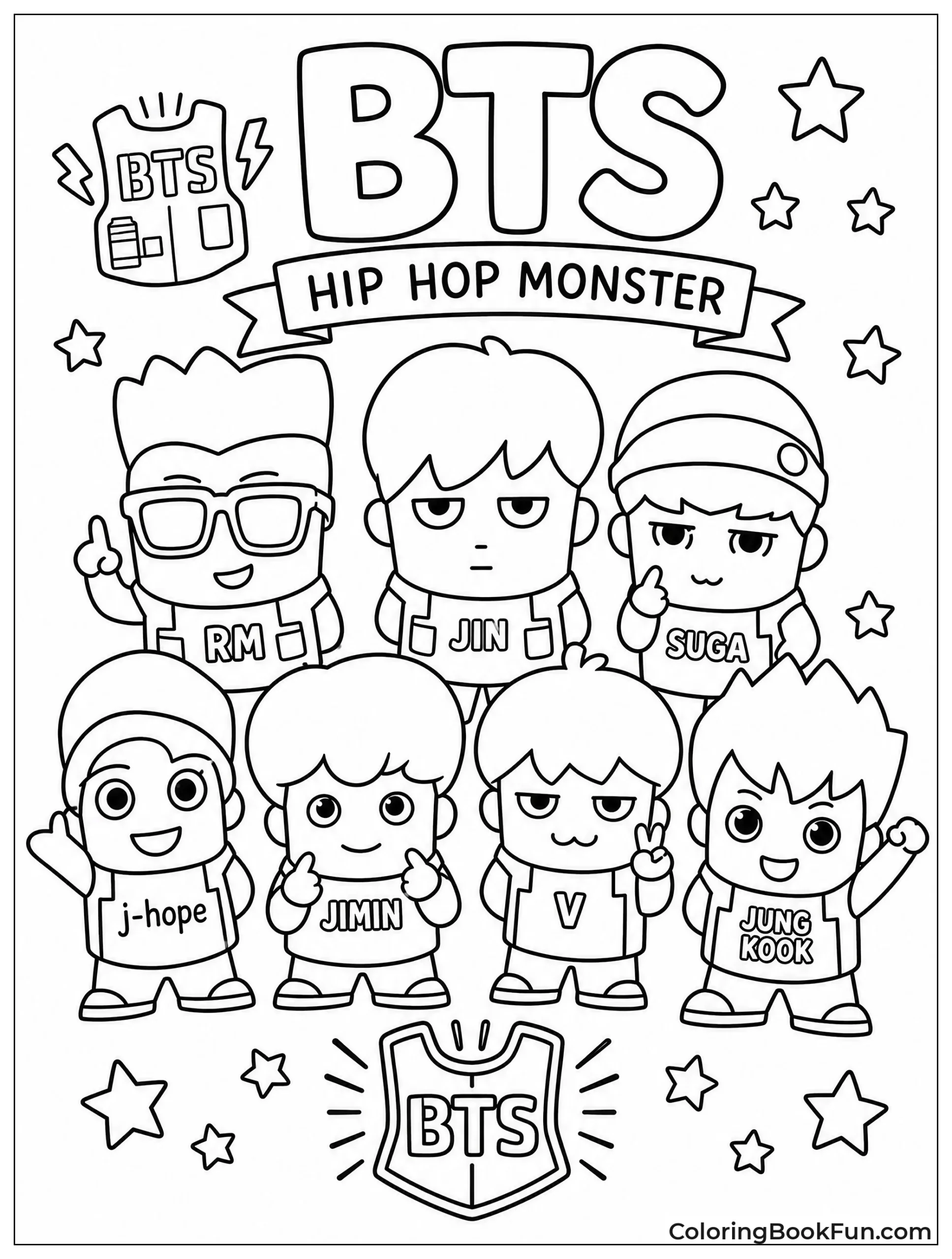Early Hip Hop Monster Cartoon Characters
