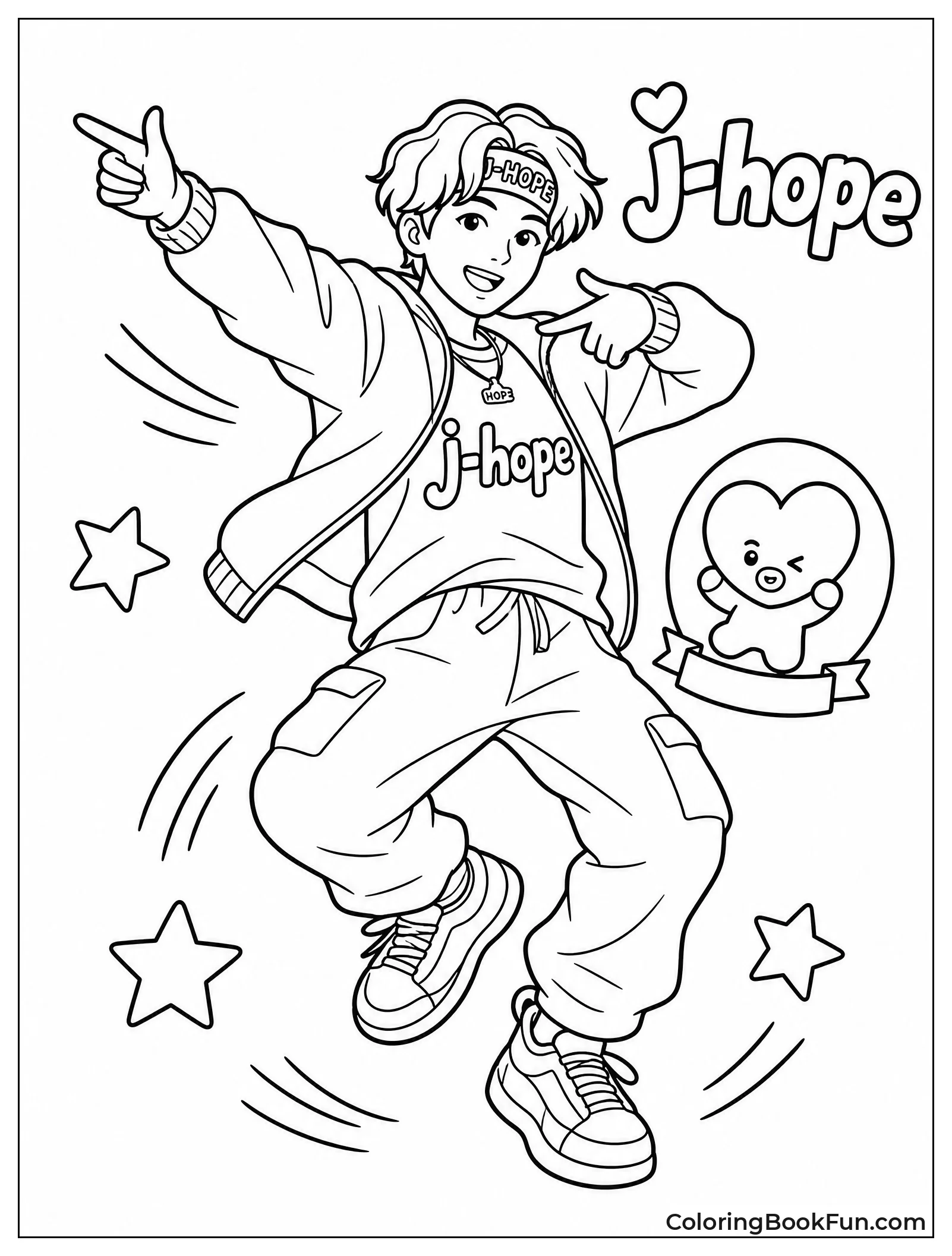 J-Hope Striking Dynamic Dance Pose