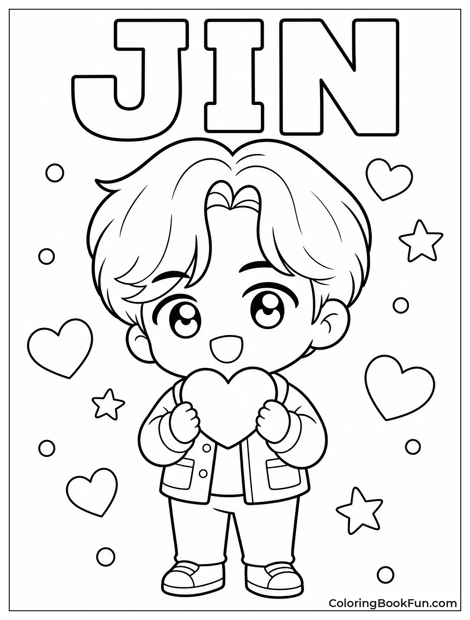 Jin Holding Small Heart