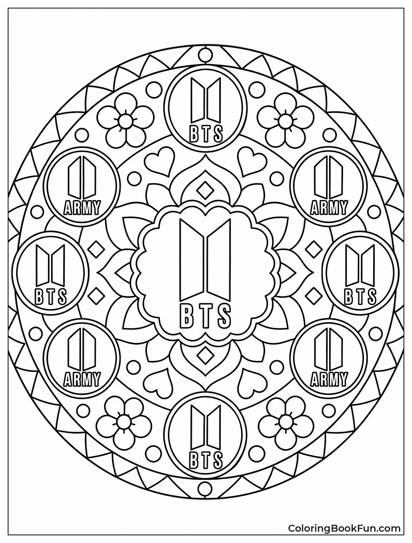 BTS Logo in Intricate Mandala
