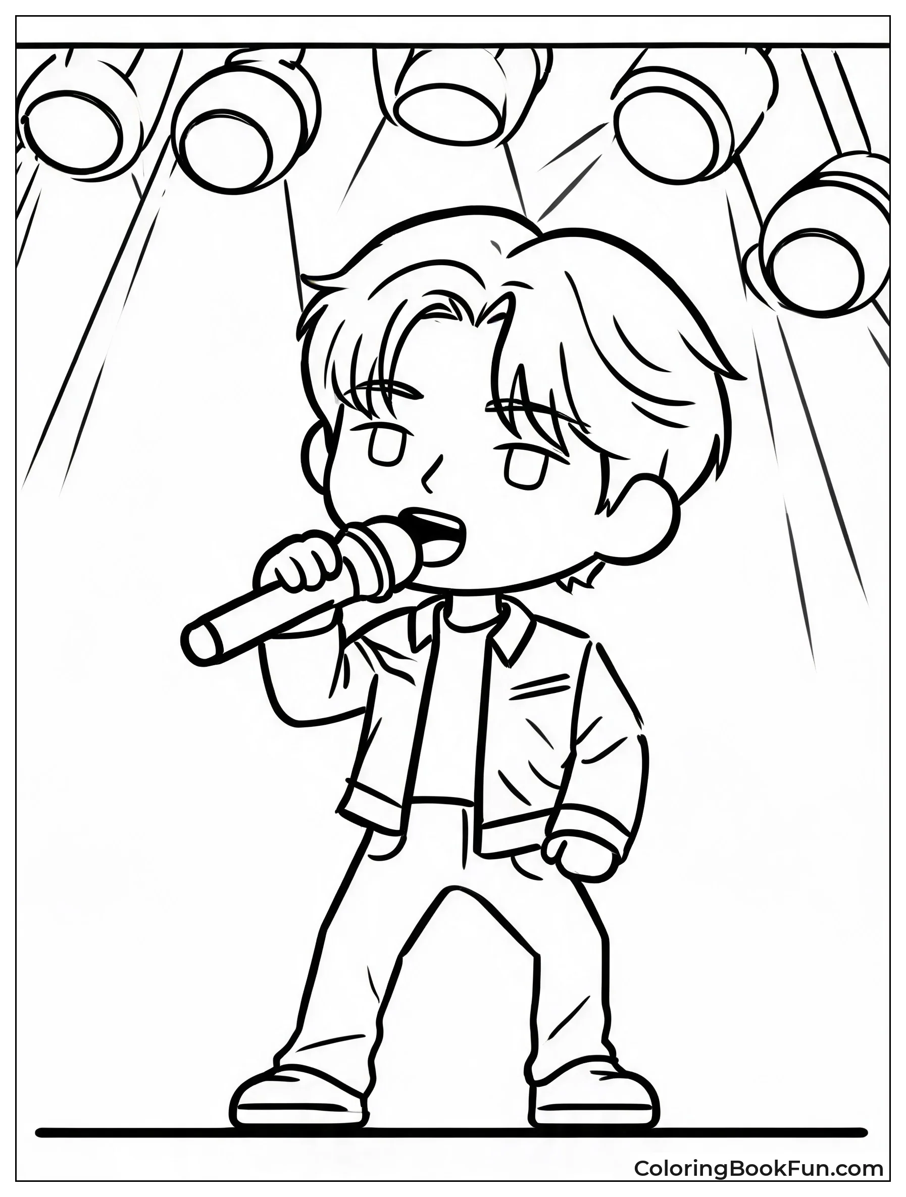 Suga Rapping on Stage with Lights