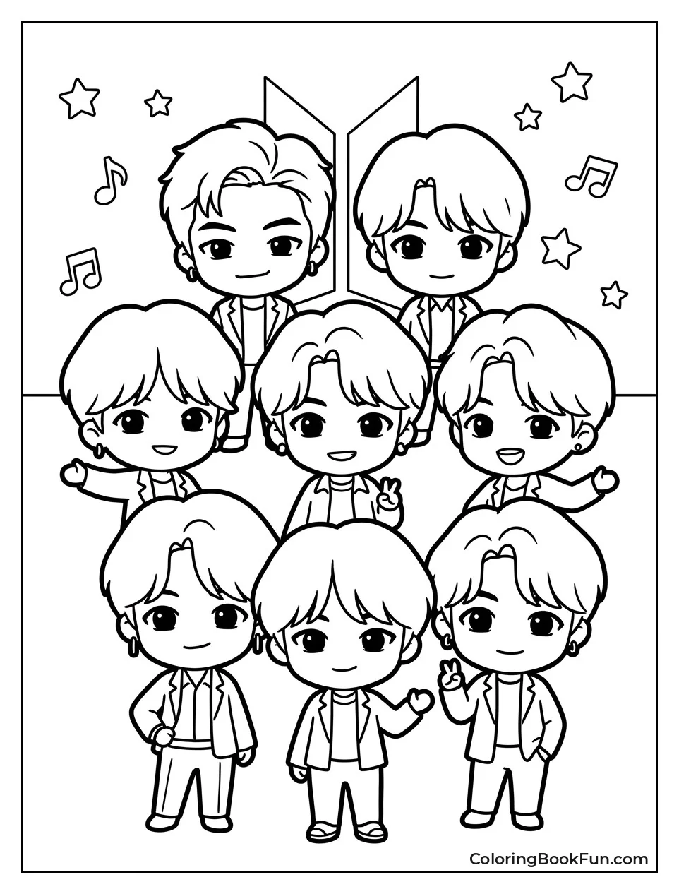 TinyTAN Chibi Characters All Together