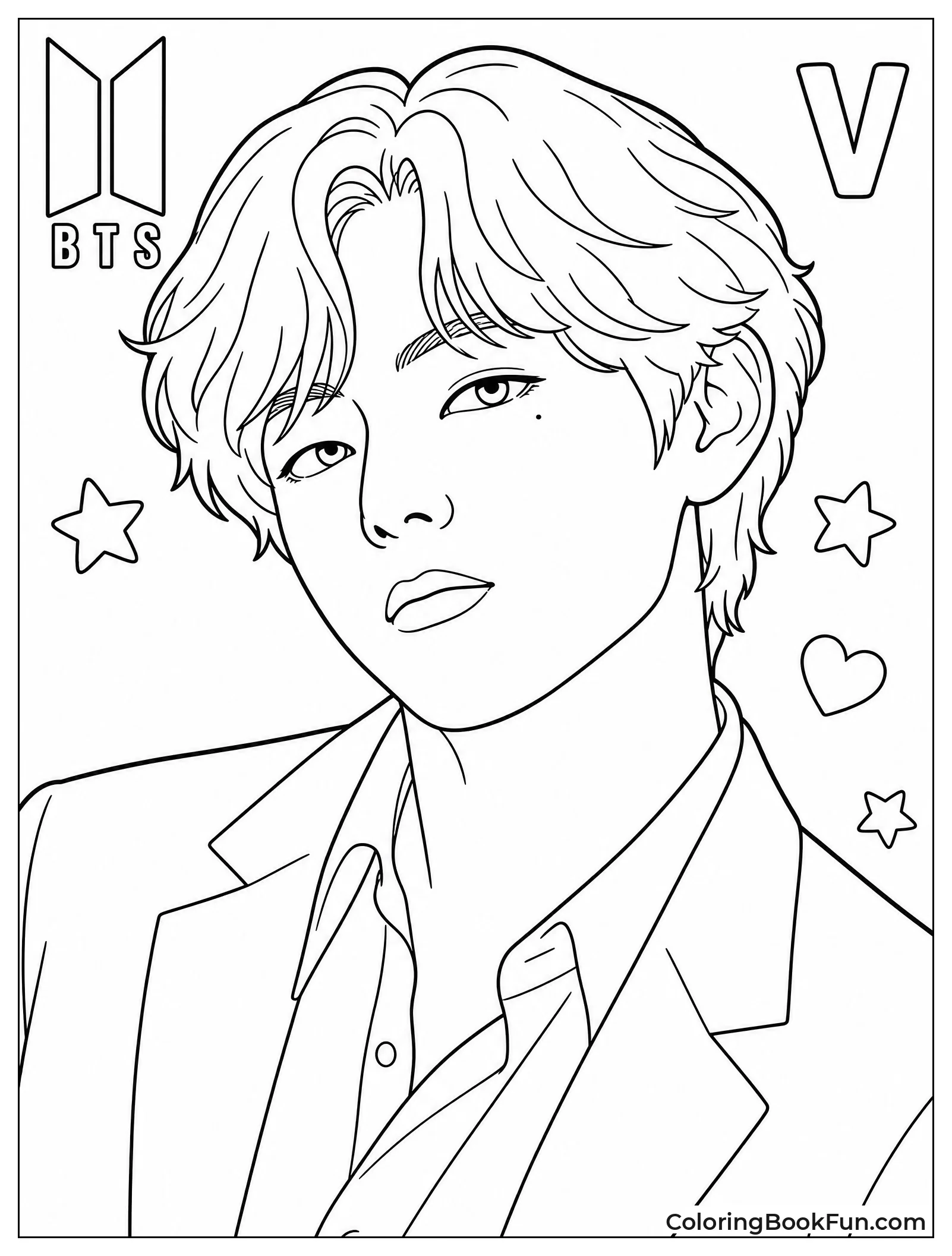 V in Realistic Pencil Sketch