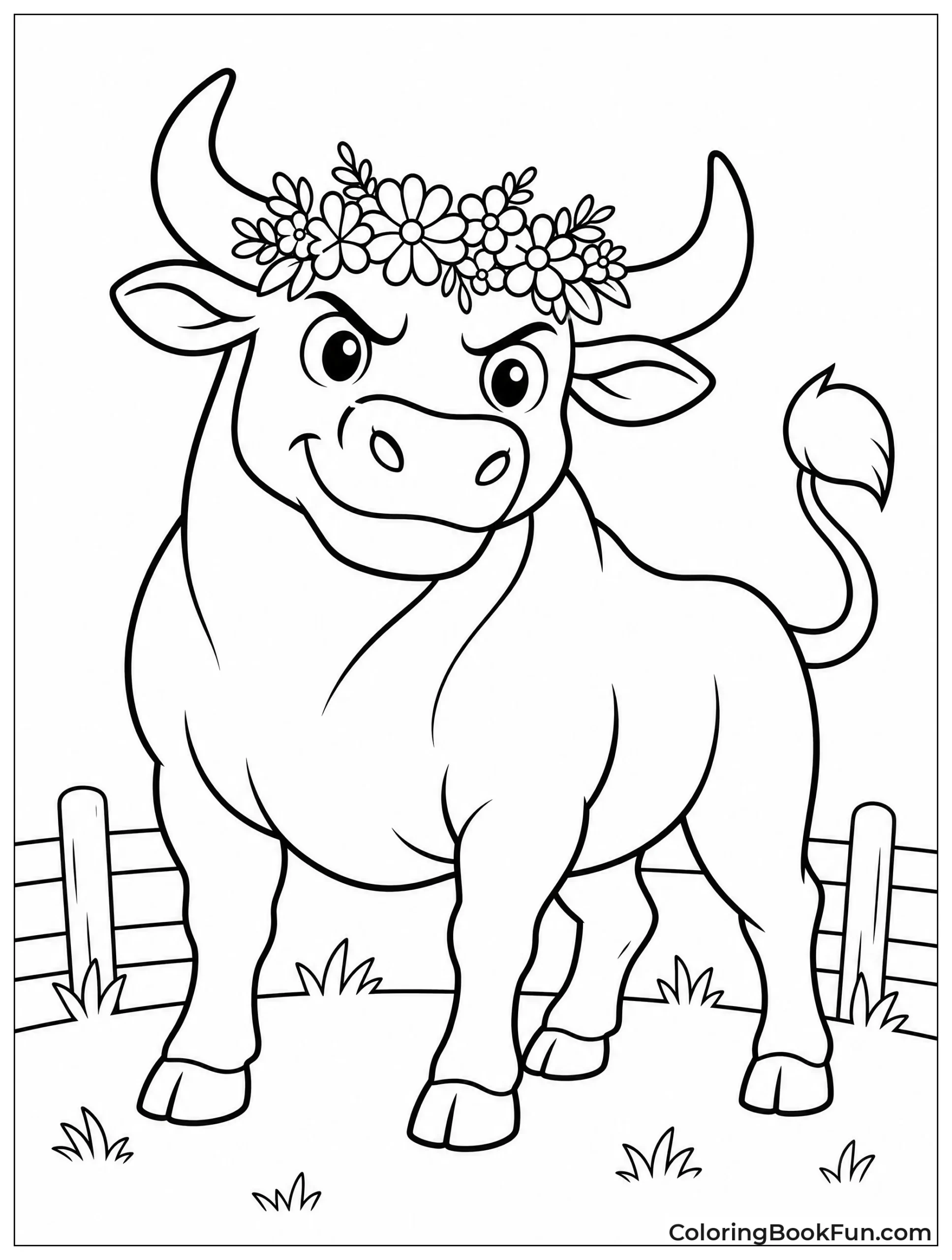 Bull Wearing Flower Crown