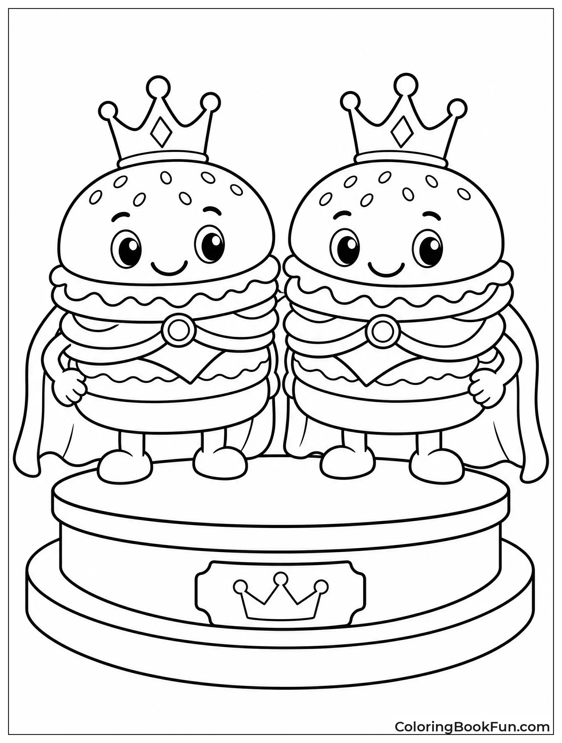 Burgers Wearing Crowns and Capes
