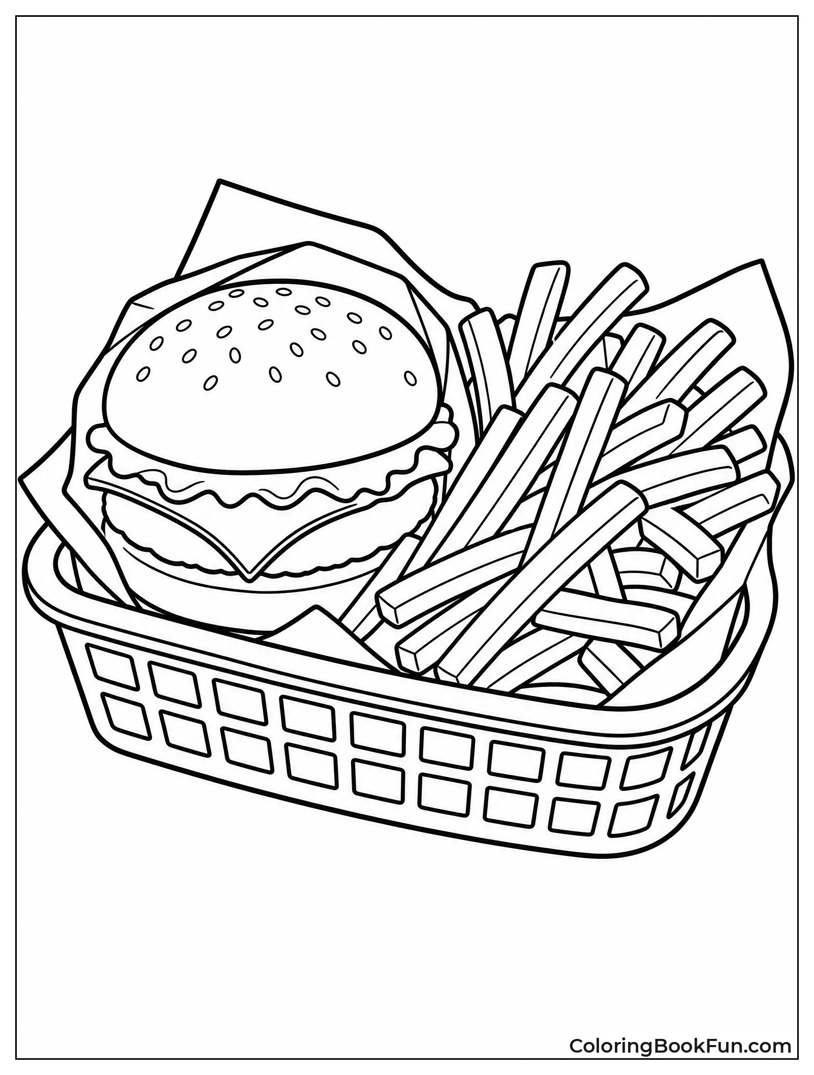 Burger in Picnic Basket