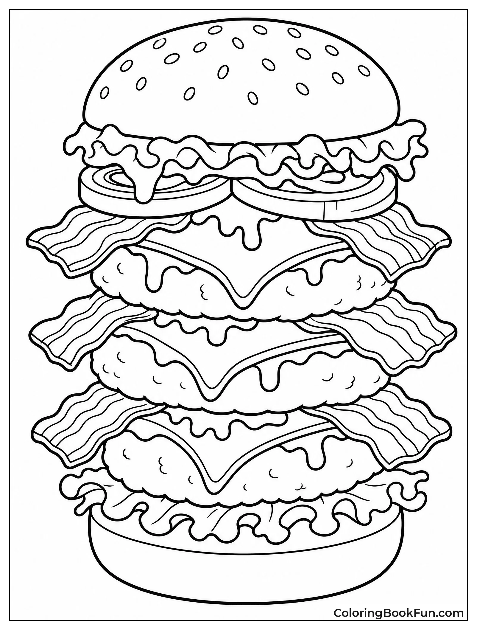 Tall Mega Cheeseburger Stack