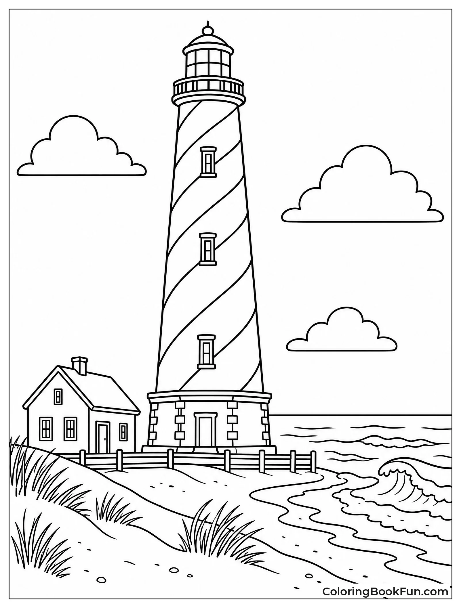 Striped Cape Hatteras Lighthouse