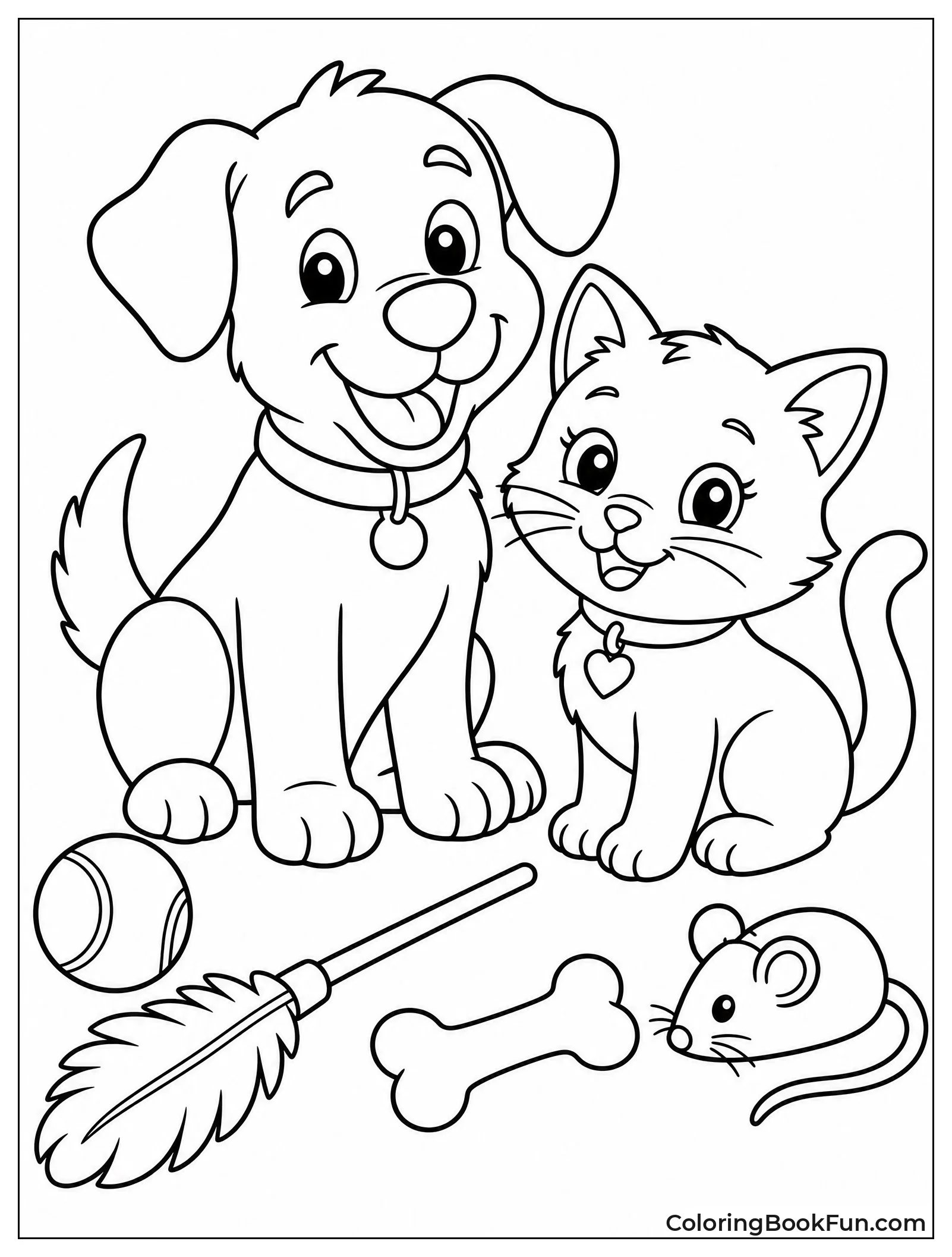 Pets Surrounded by Toys