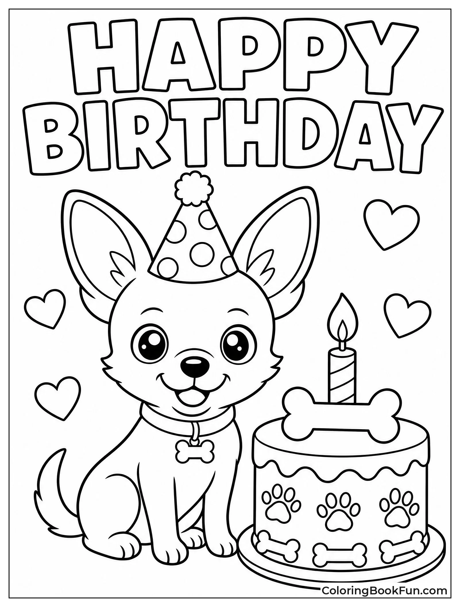 Chihuahua Wearing Party Hat