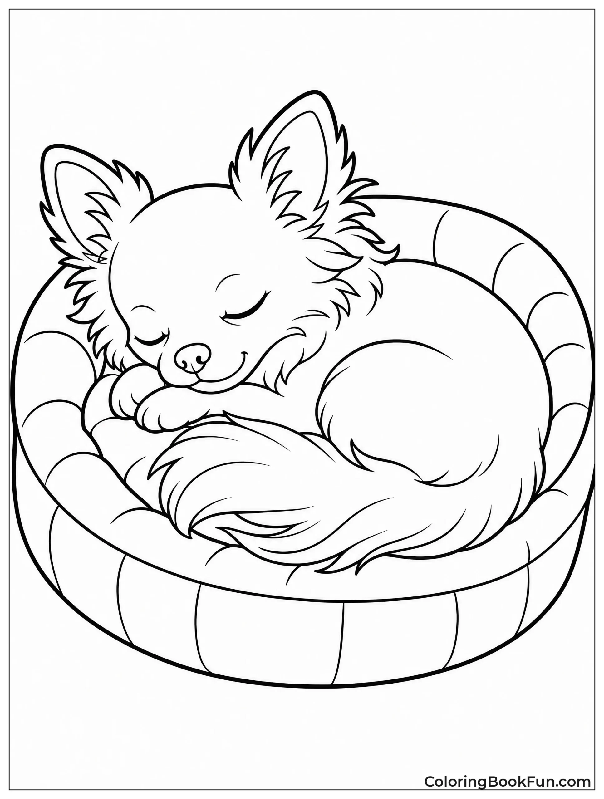 Chihuahua Curled Up Sleeping