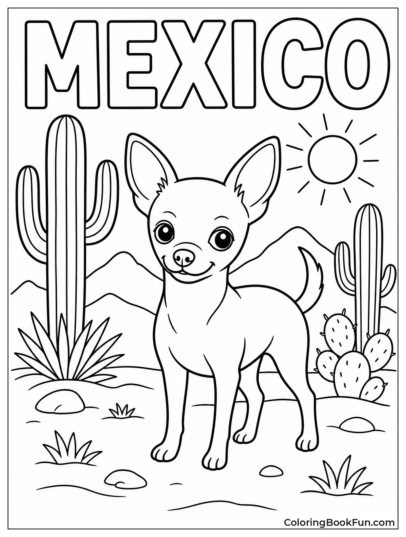 Chihuahua in Mexican Desert