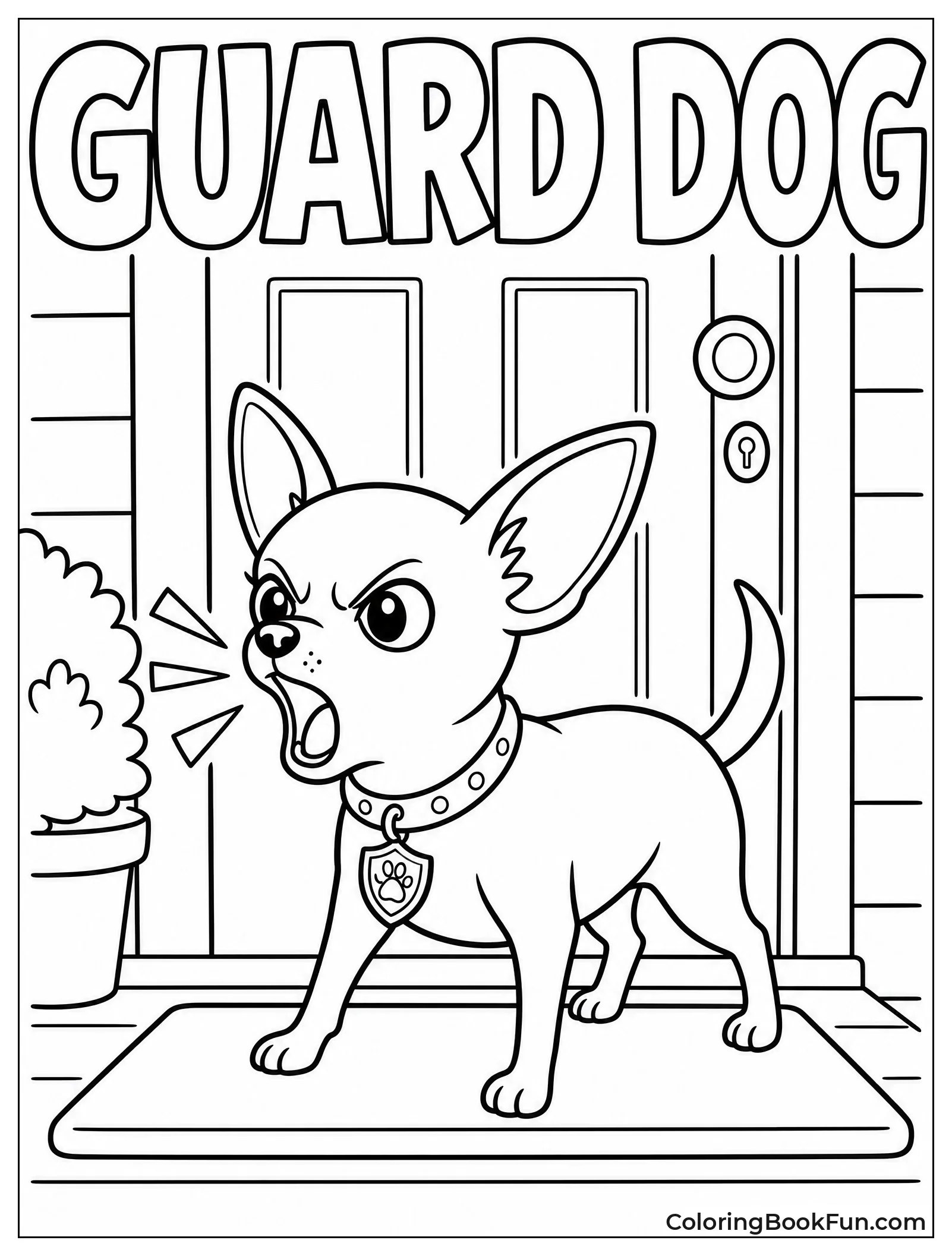 Chihuahua Barking at Door