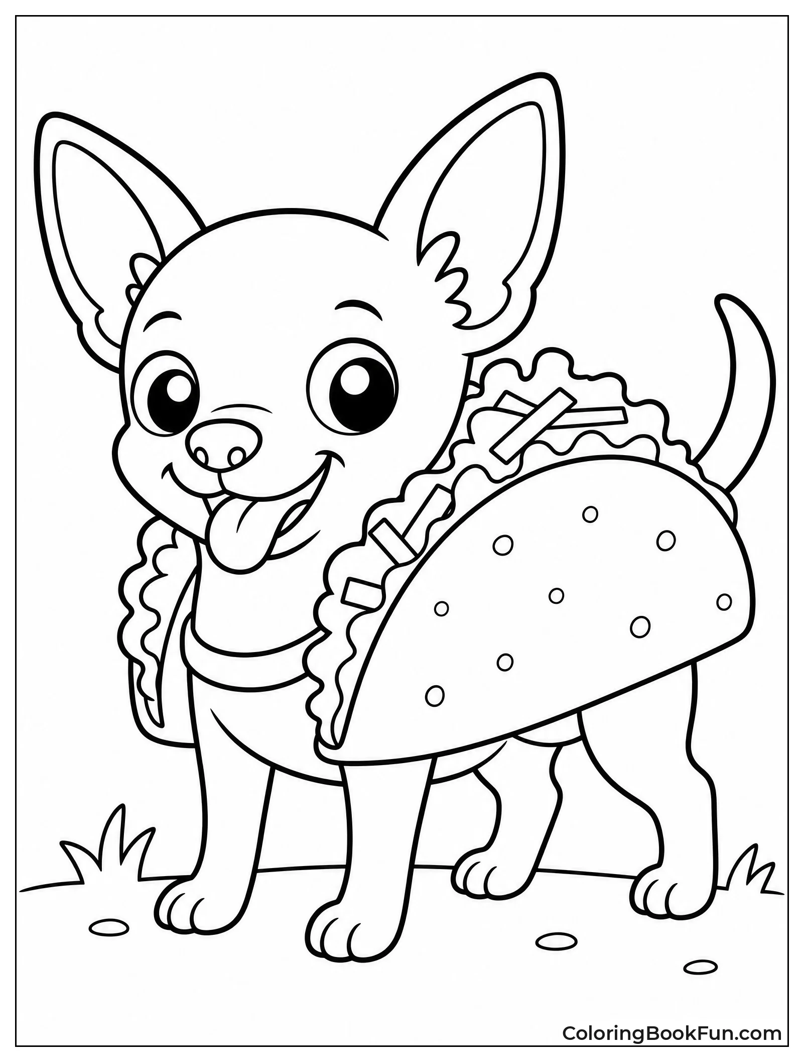 Chihuahua Dressed as Taco