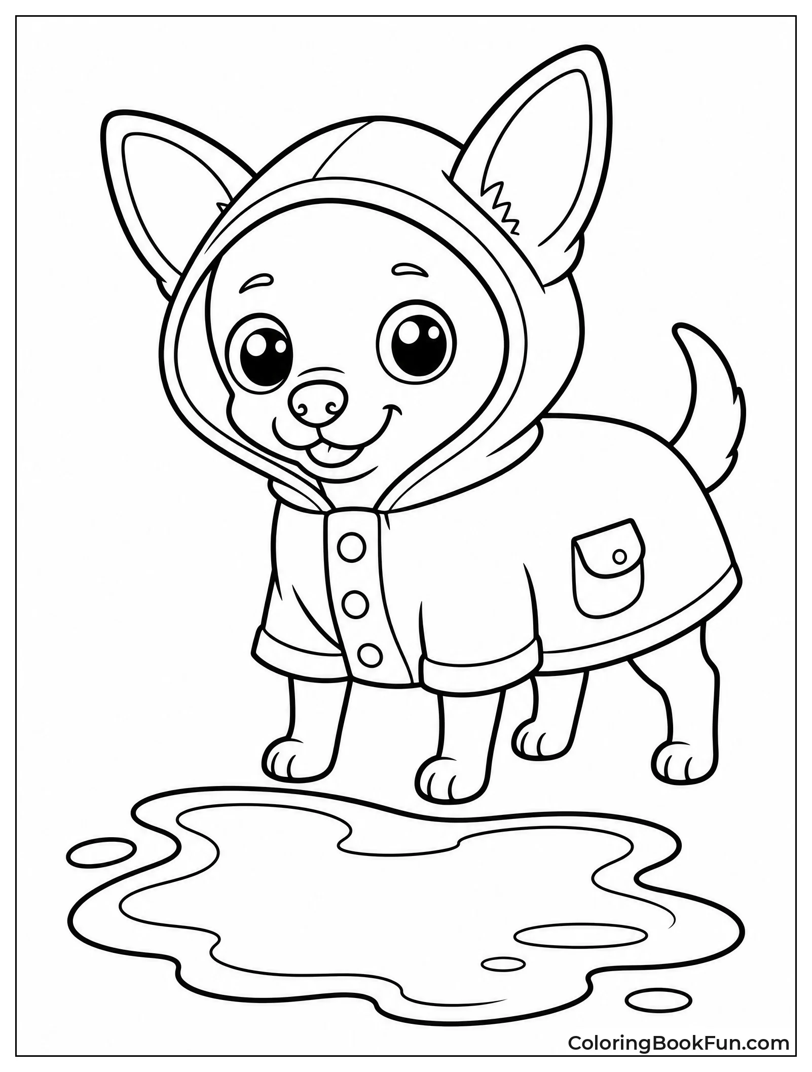 Chihuahua in Yellow Raincoat