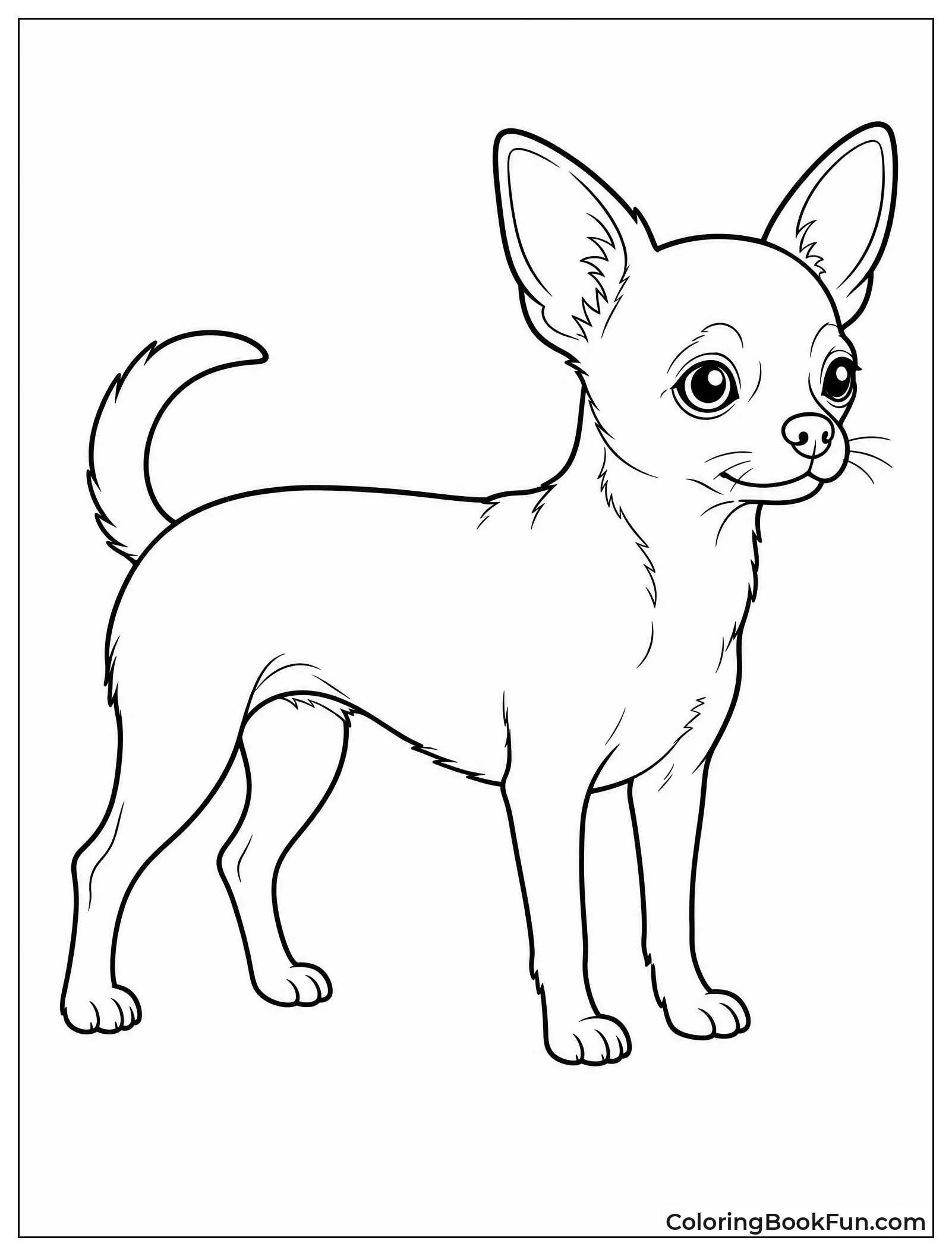 Realistic Chihuahua in Side Profile
