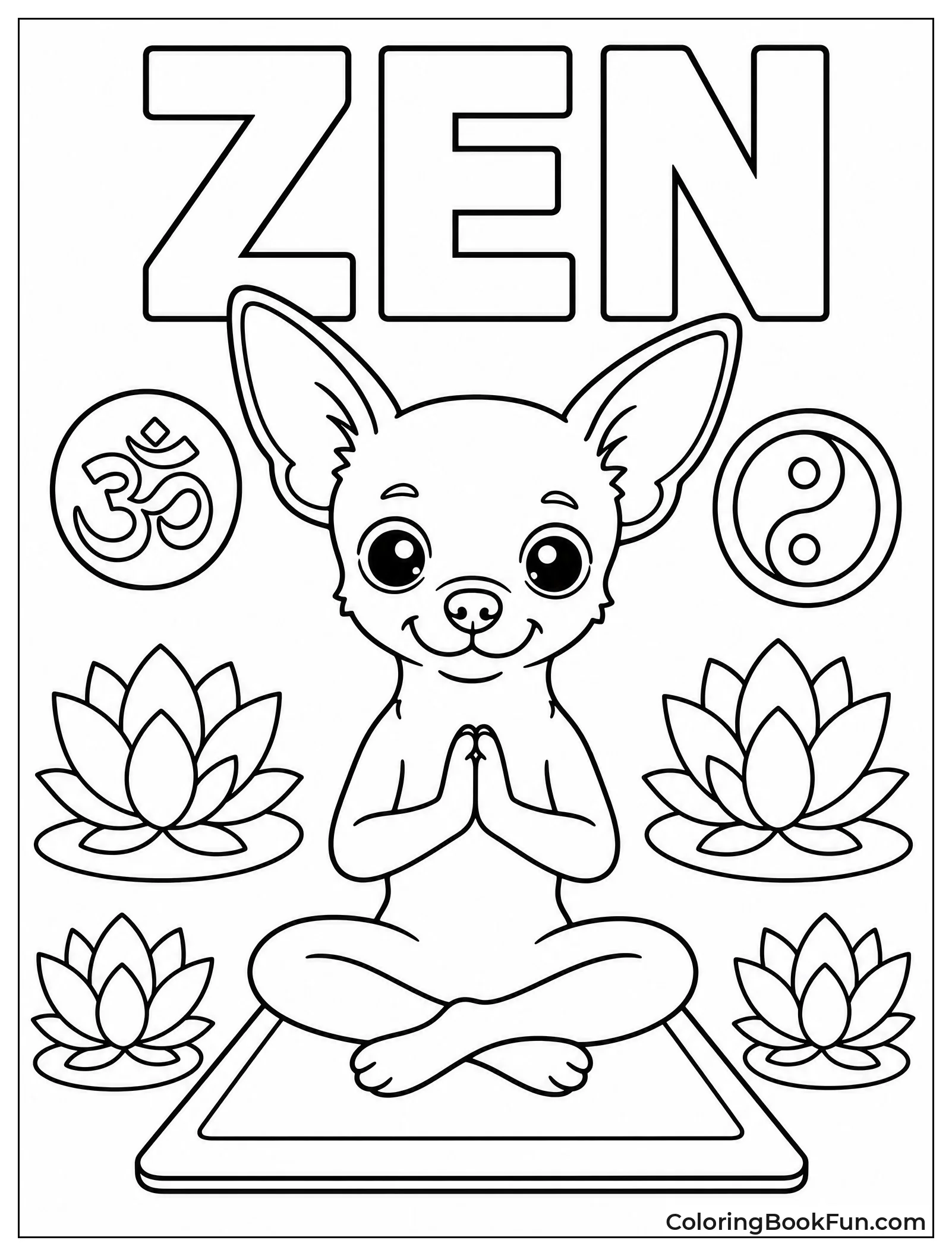 Chihuahua Doing Yoga Pose