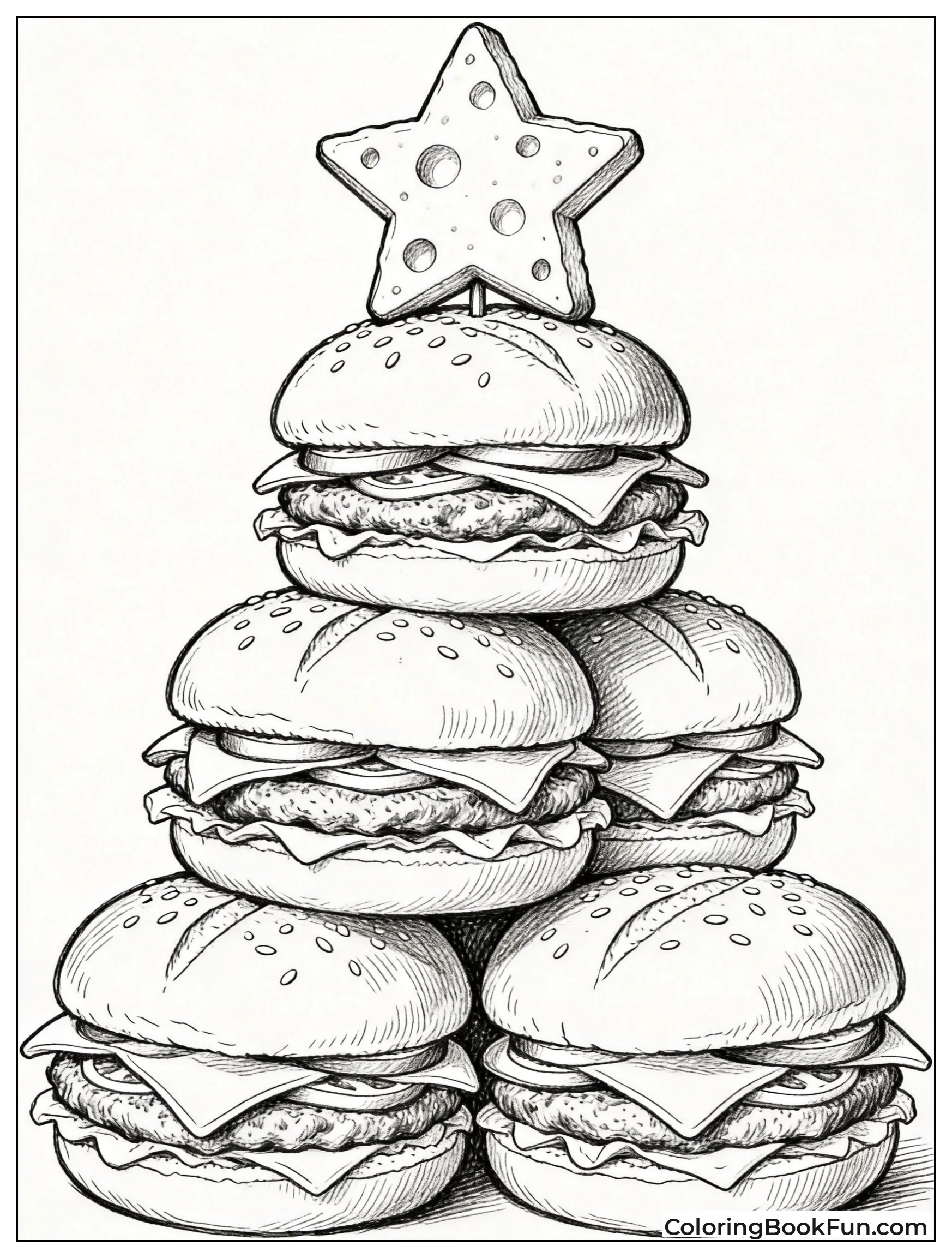 Sliders Stacked like Christmas Tree