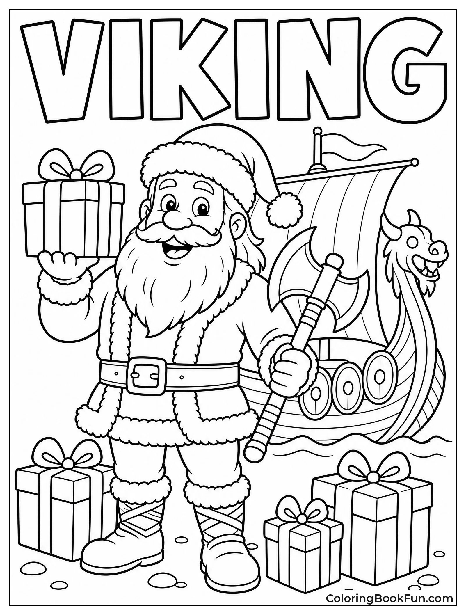 Festive Viking Brings Christmas Gifts