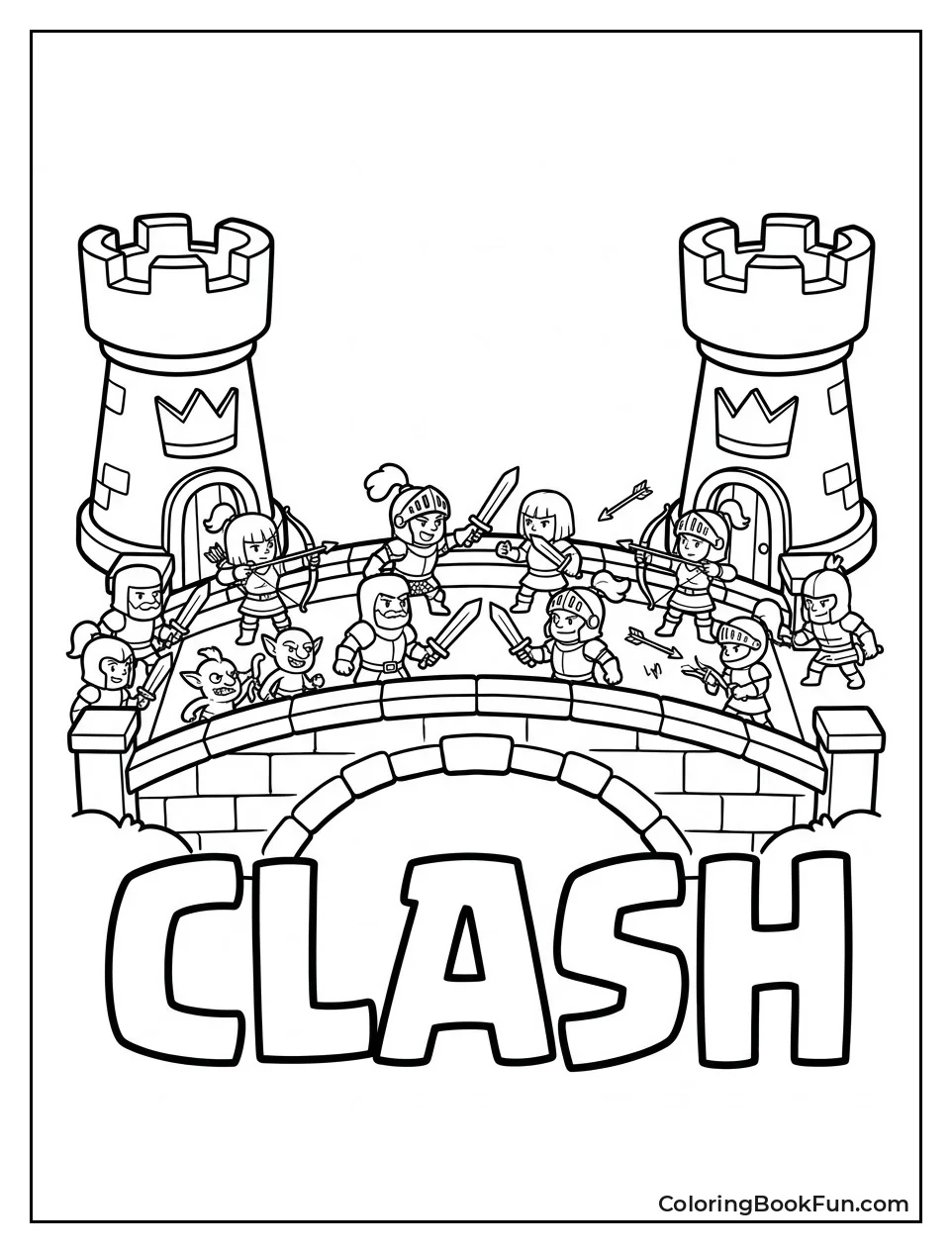 Troops Battle Between Towers