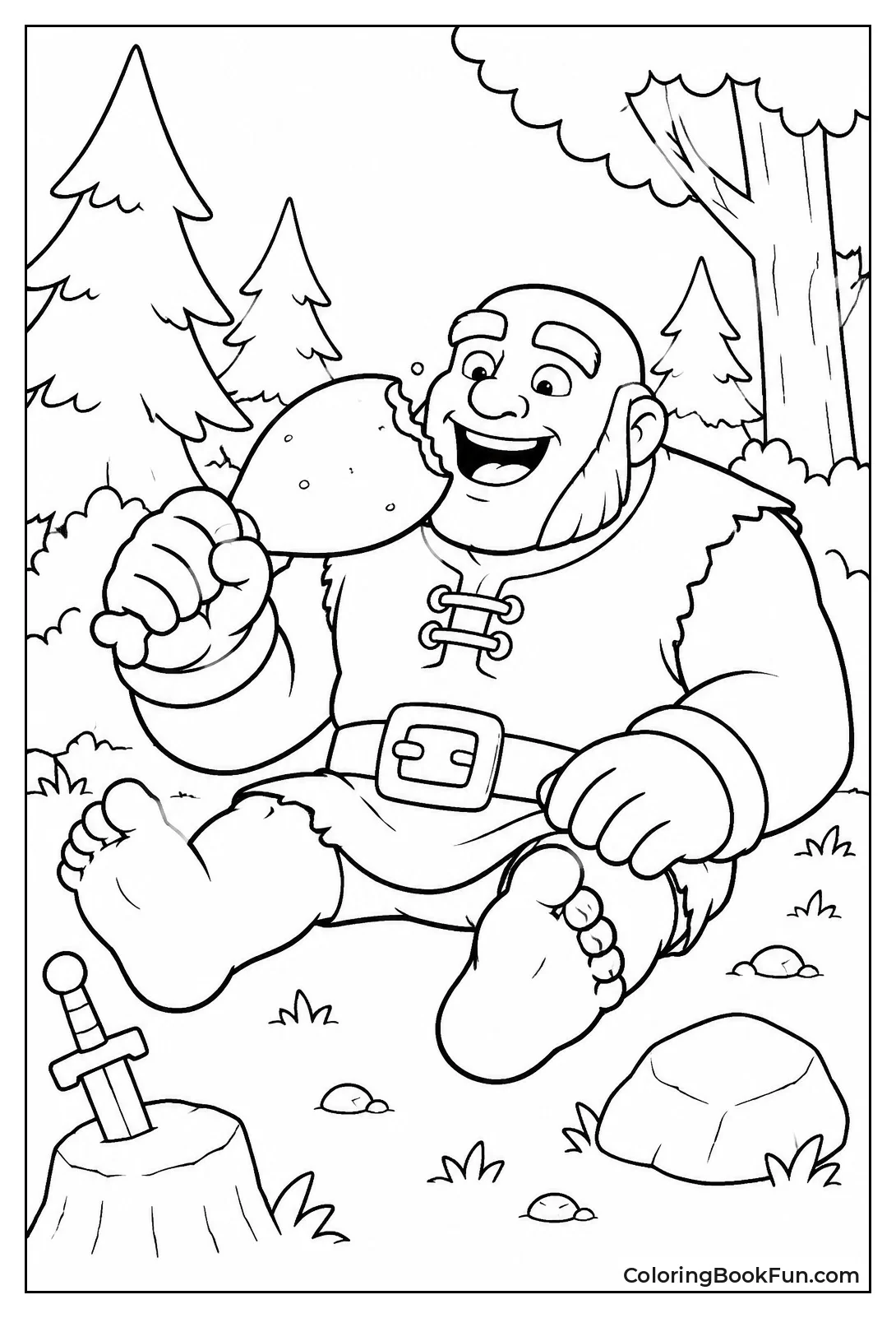 Giant Enjoys Big Turkey Leg