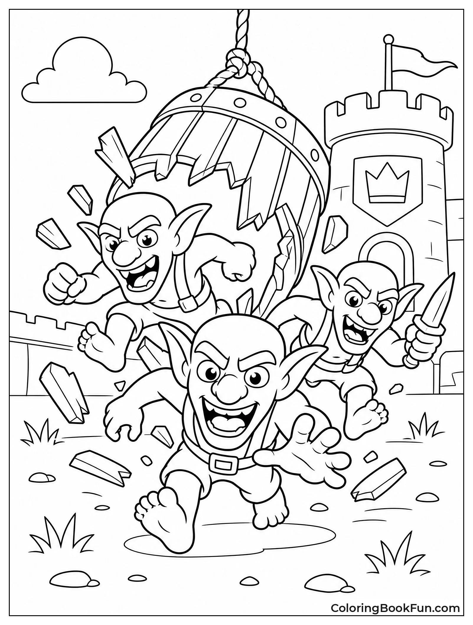 Goblins Burst from Dropped Barrel