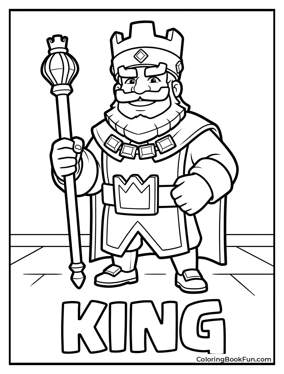 King Stands Tall with Crown