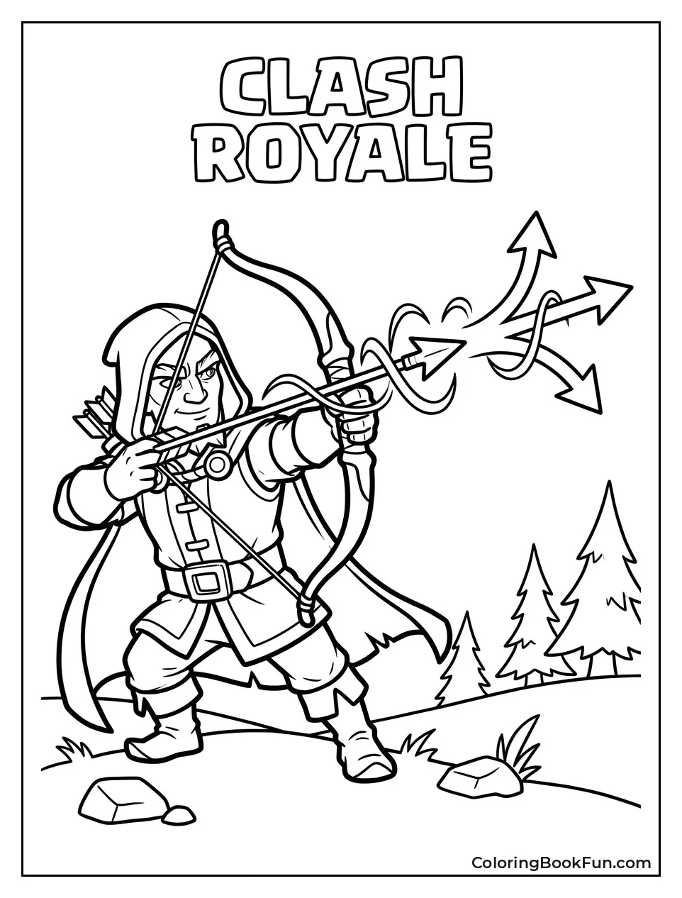 Magic Archer Fires Splitting Arrow