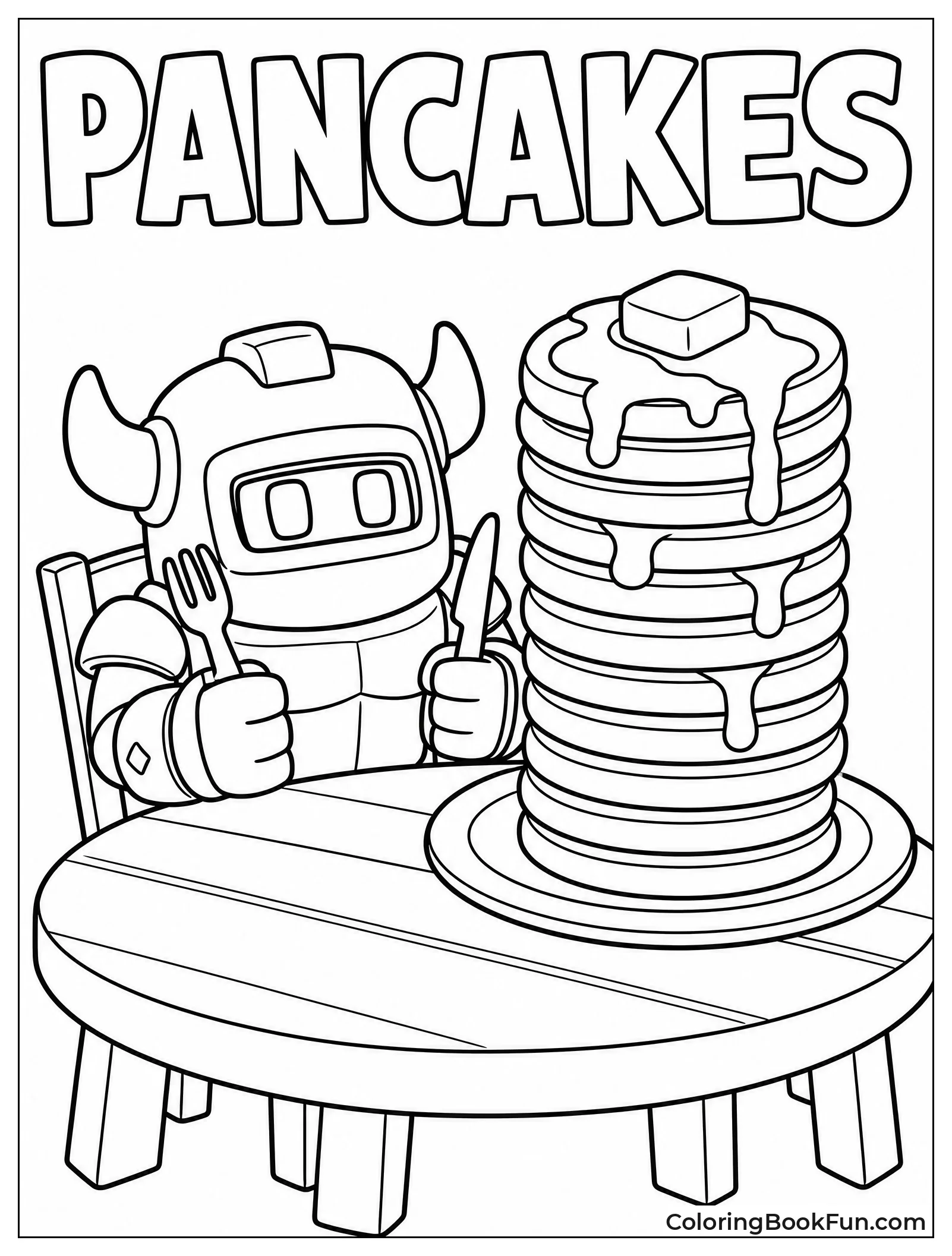 Mini Pekka Eats Pancakes