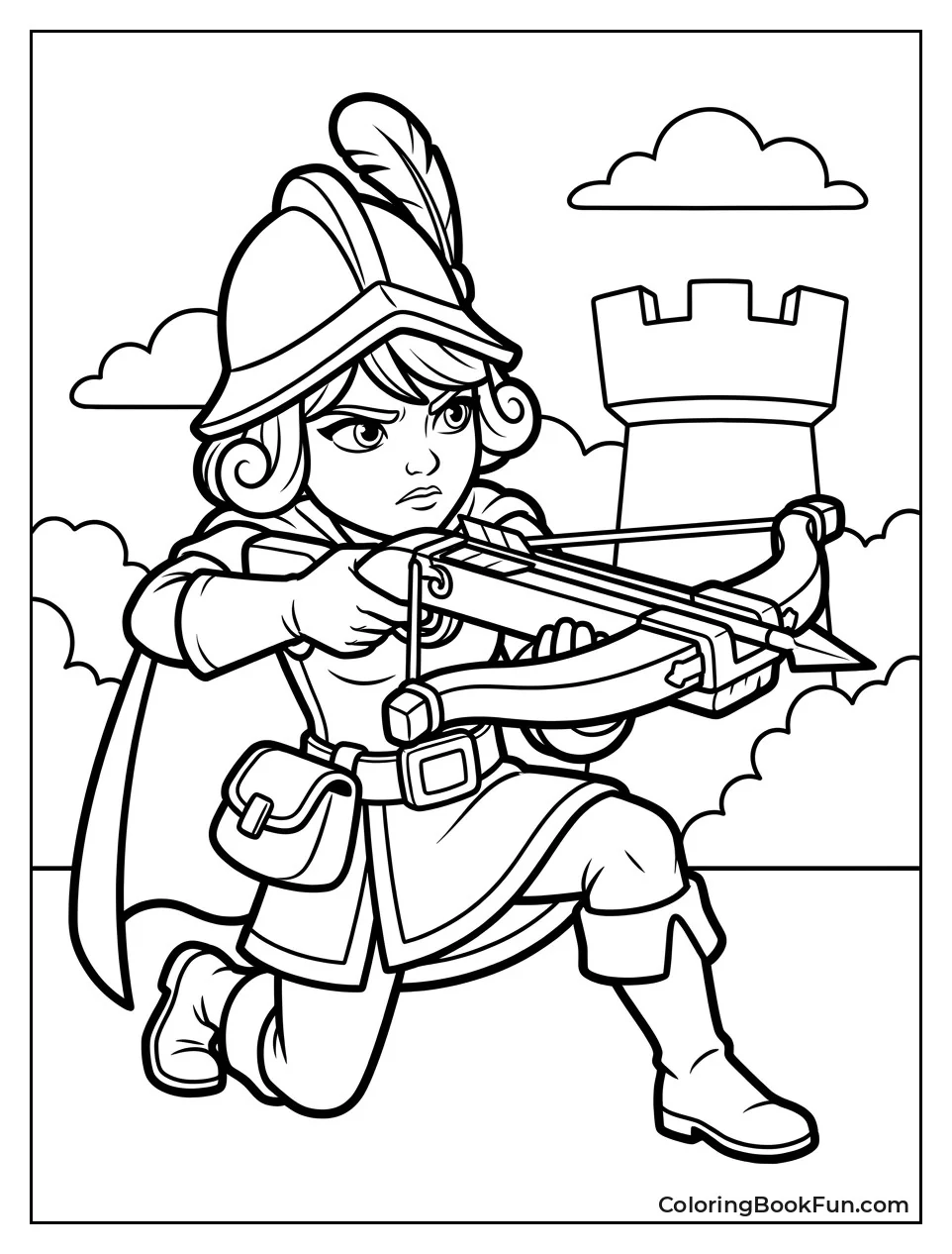 Musketeer Aims Her Crossbow