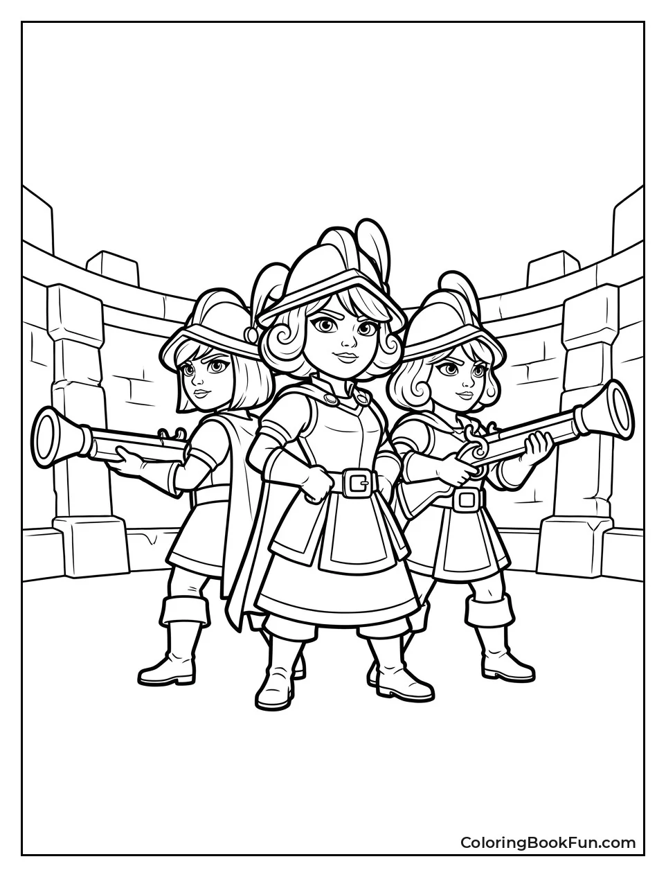 Three Musketeers Stand Ready