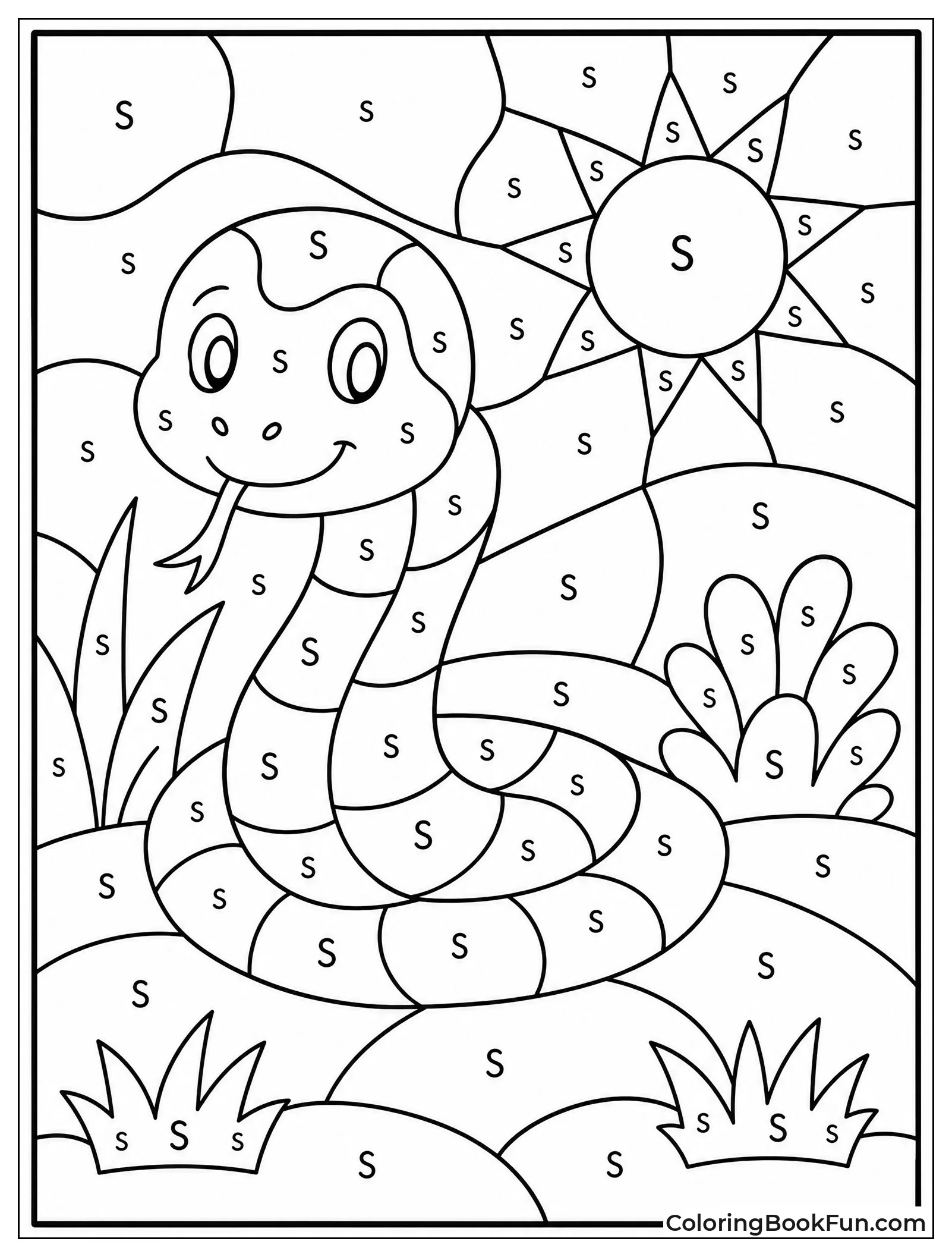 Mosaic Picture with S Sections