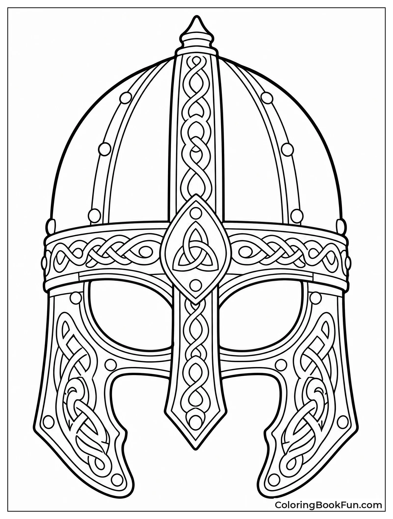 Detailed Viking Helmet with Engravings
