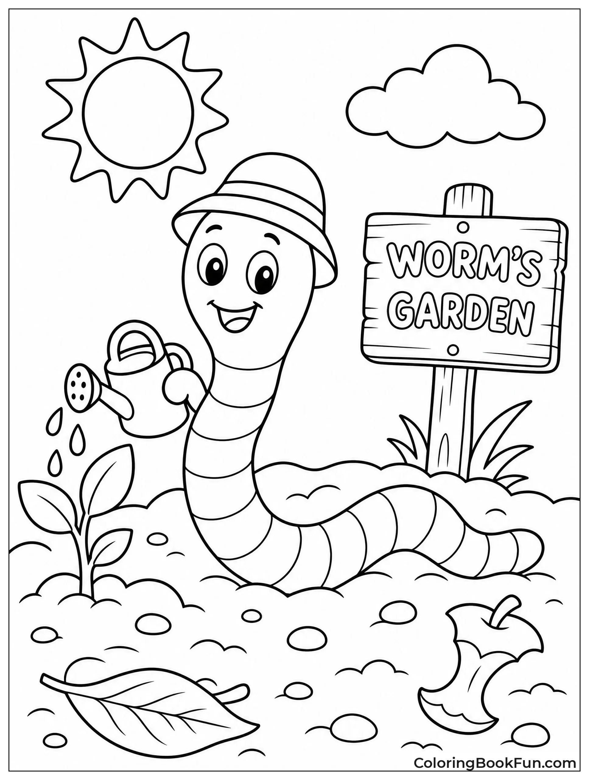 Worm Going About Daily Life