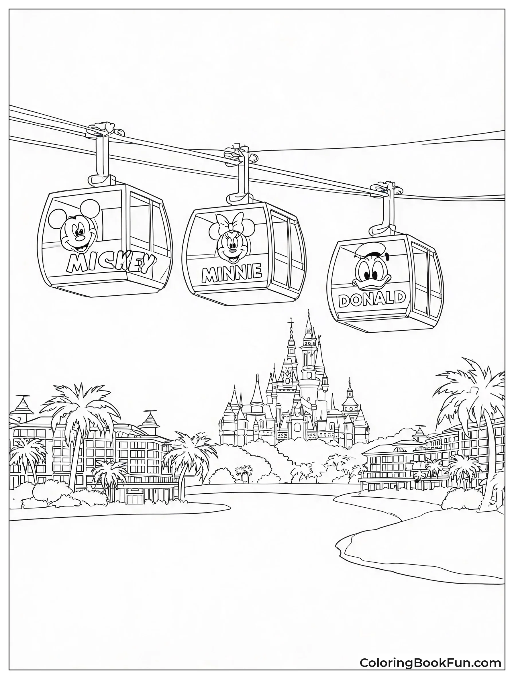 Gondolas Float above Water