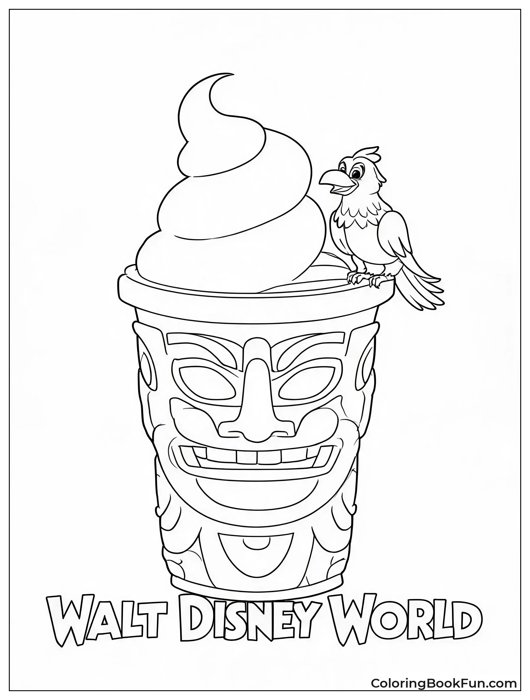 Pineapple Swirl with Tiny Bird