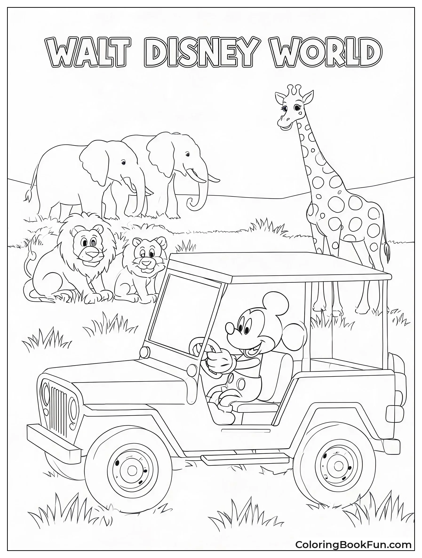 Safari Truck Spots Wild Animals