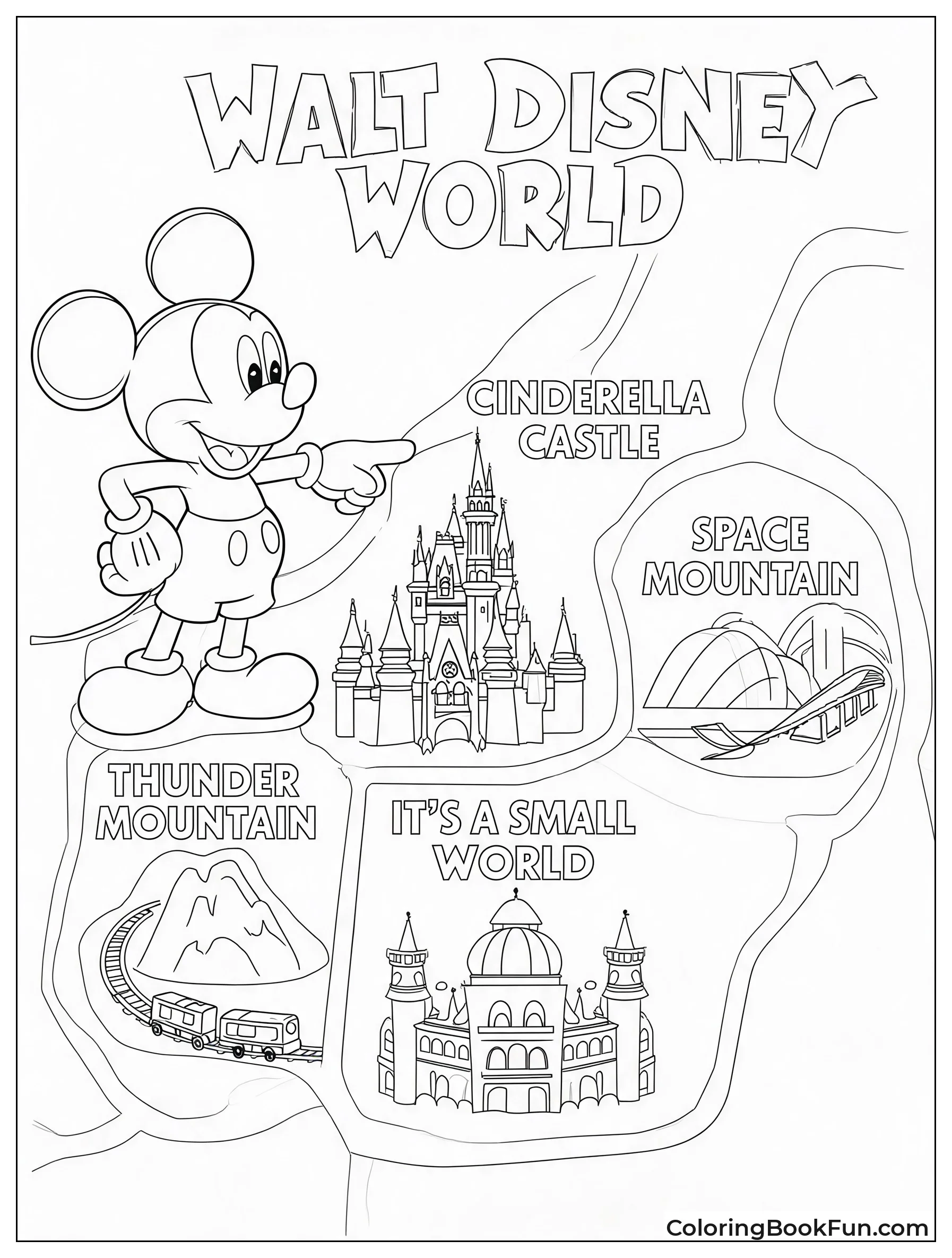 Mickey Points at Park Map